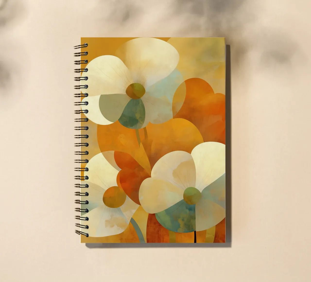 Flowers abstract spiral notebook by Imagine