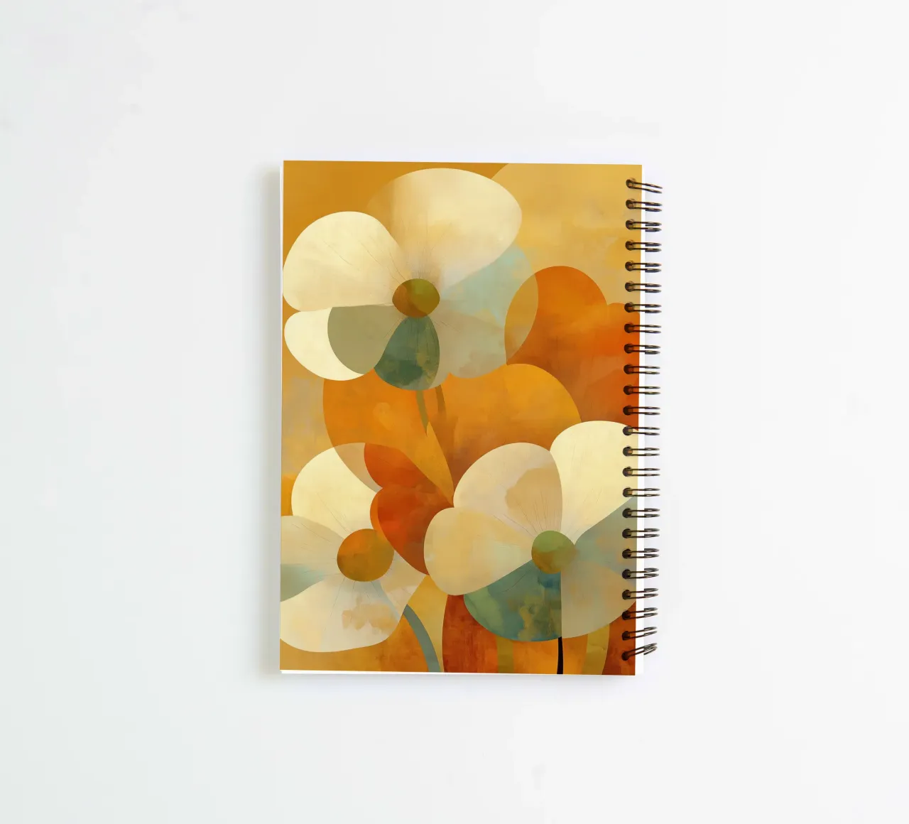Flowers abstract spiral notebook by Imagine