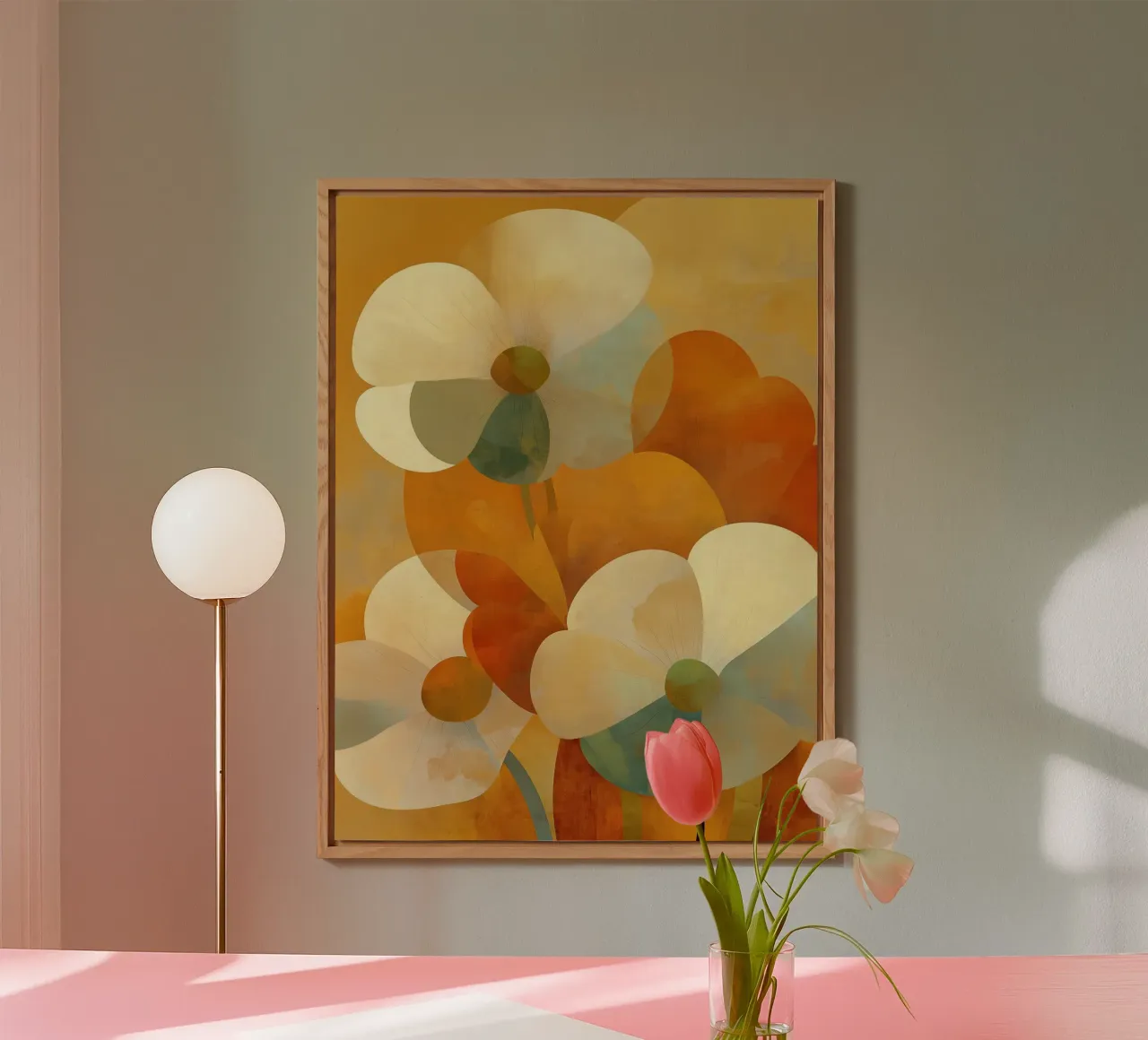 Flowers abstract alu-dibond by Imagine