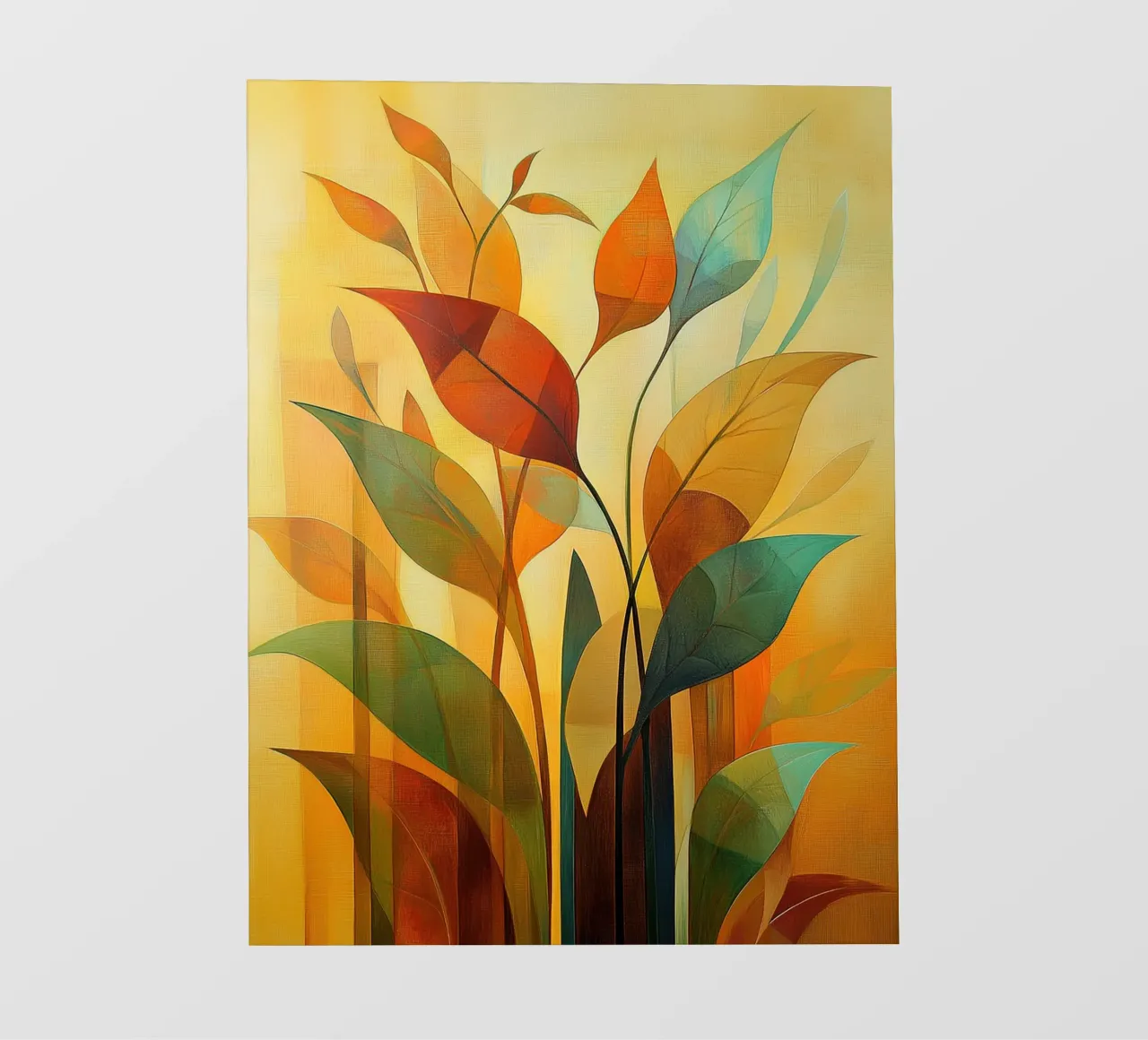 Abstract leaf in autumn colours backlit film by Imagine