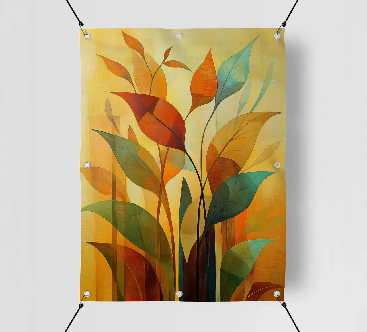 Foglia astratta con colori autunnali telo in pvc da Imagine