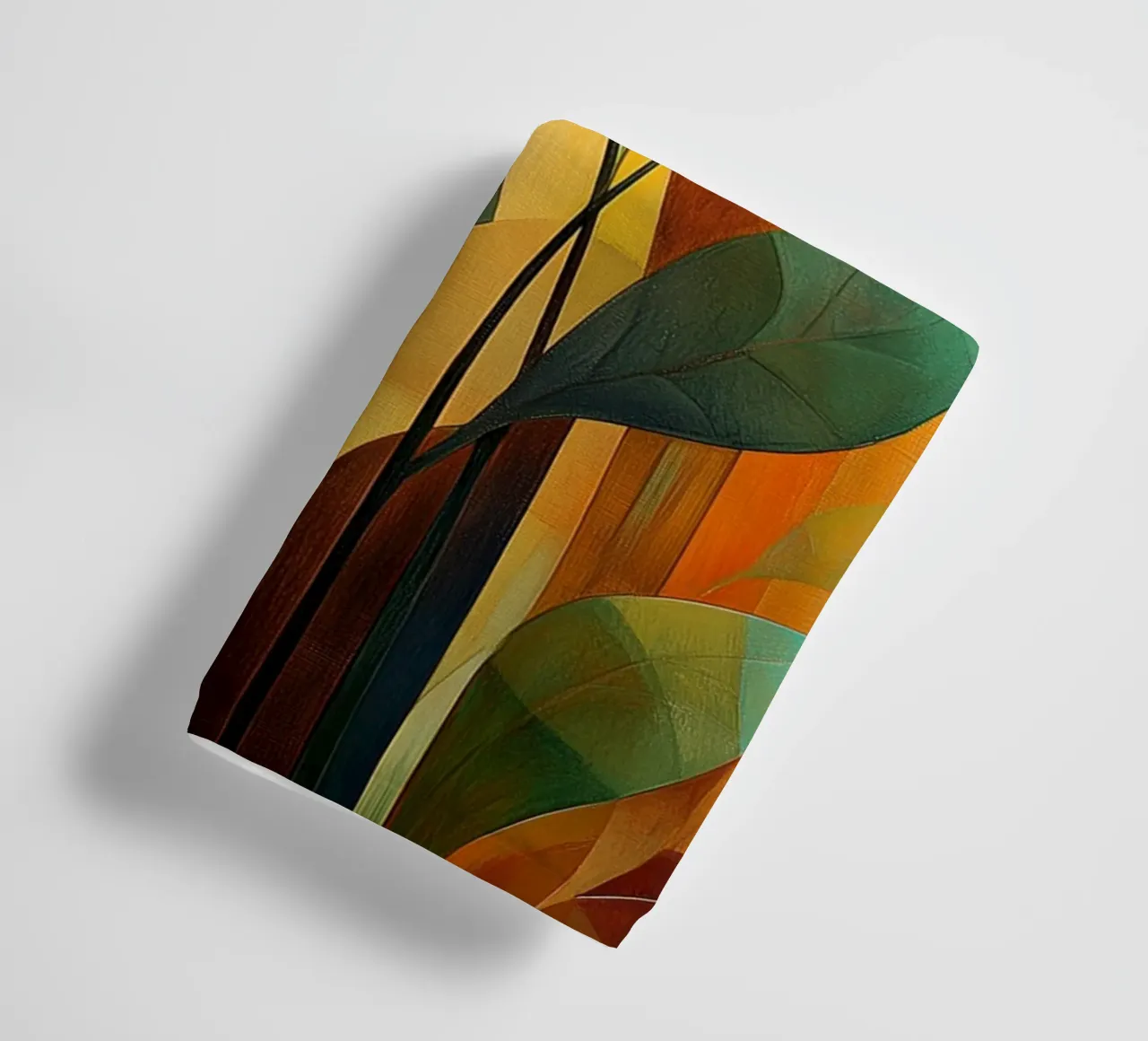 Abstract leaf in autumn colours towel by Imagine