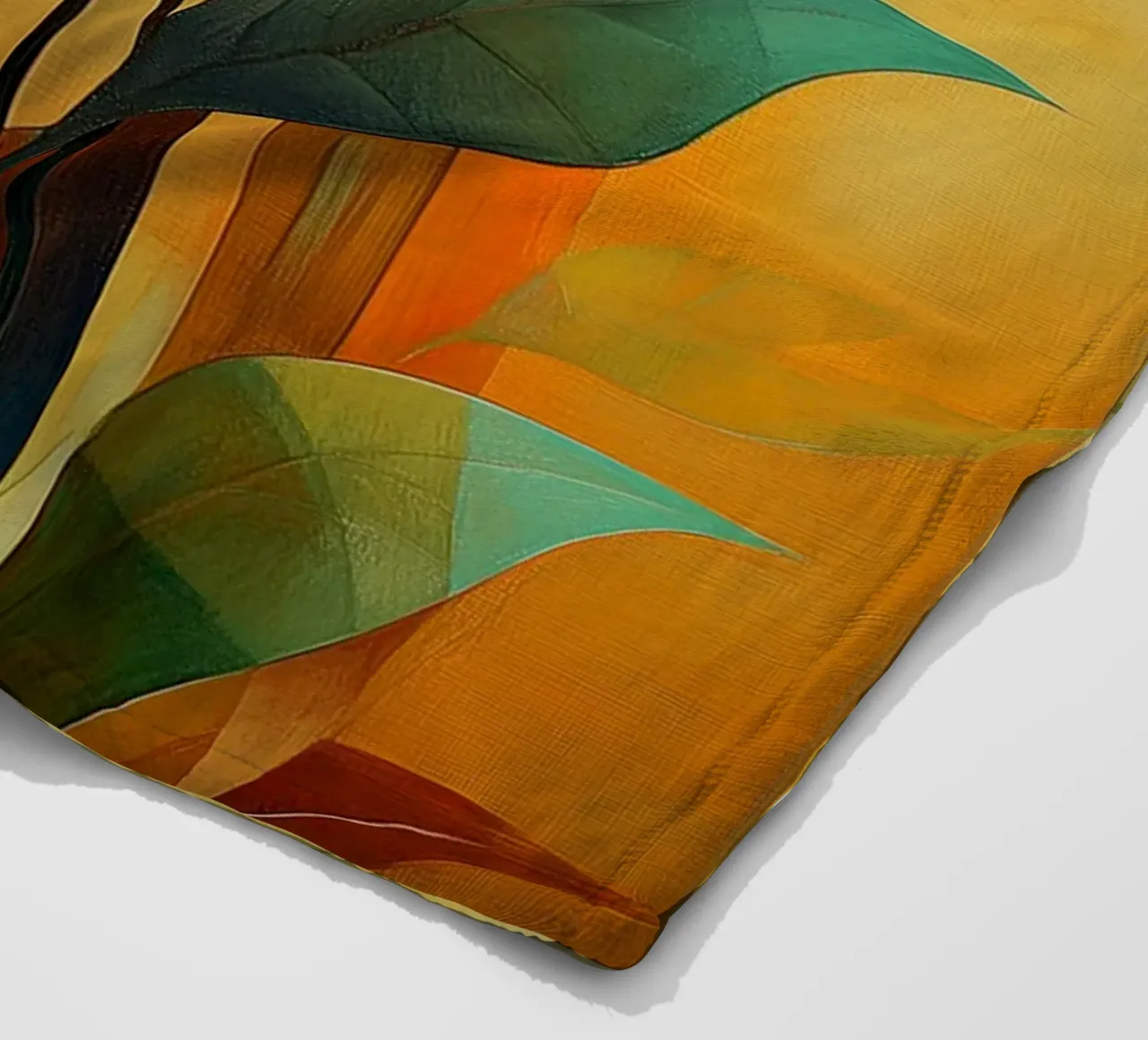 Abstraktes Blatt in Herbstfarben Fleecedecke von Imagine