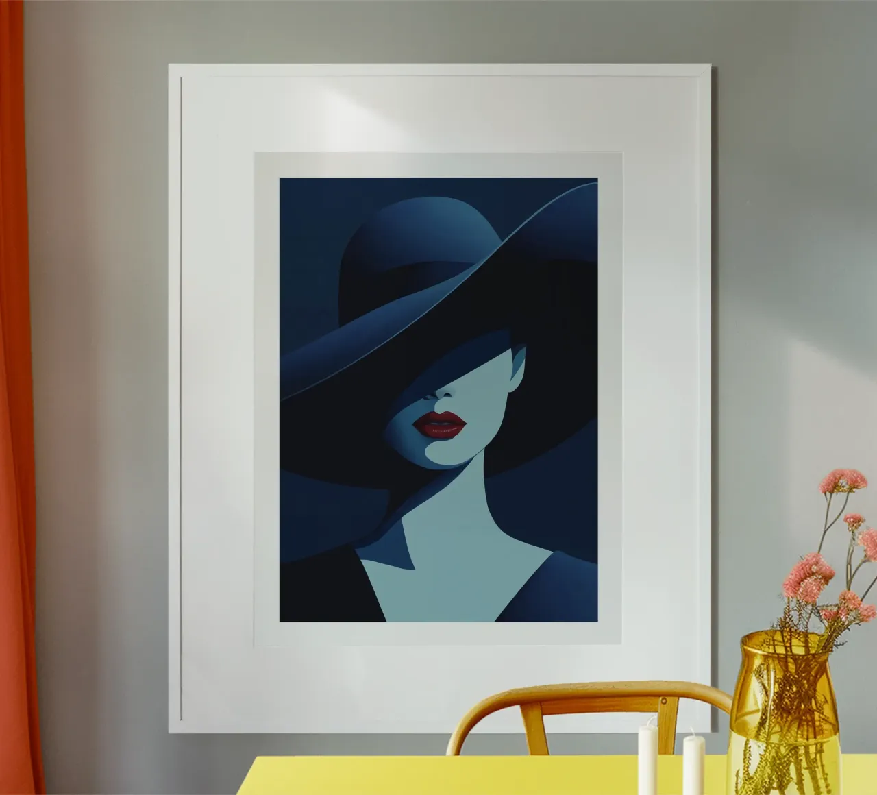 Donna con cappello poster da DWA