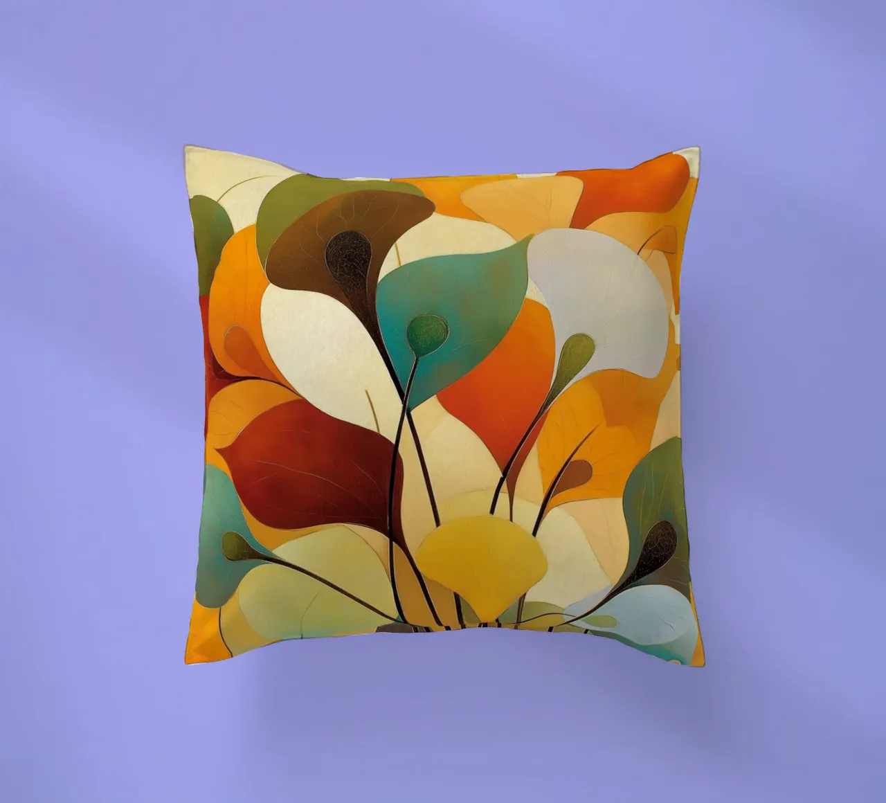 Abstracte bloemen kussen van Imagine