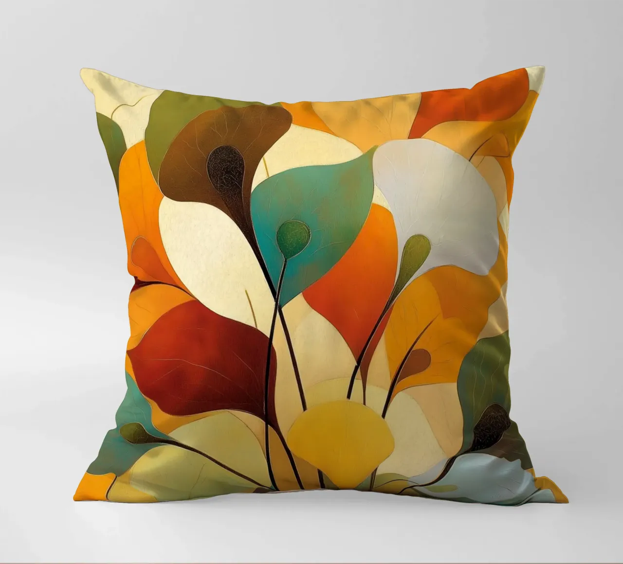 Abstracte bloemen kussen van Imagine