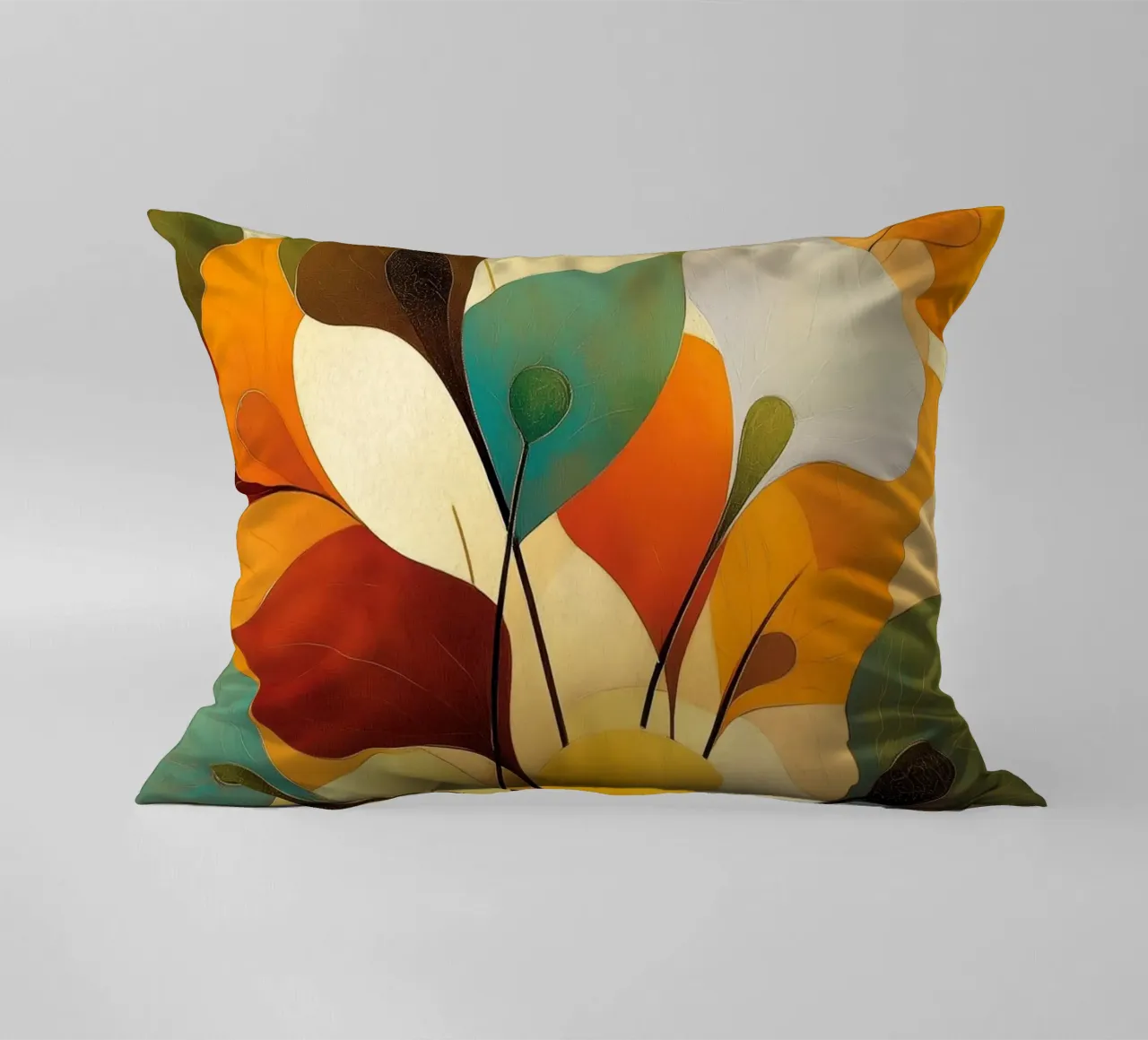 Abstracte bloemen kussen van Imagine