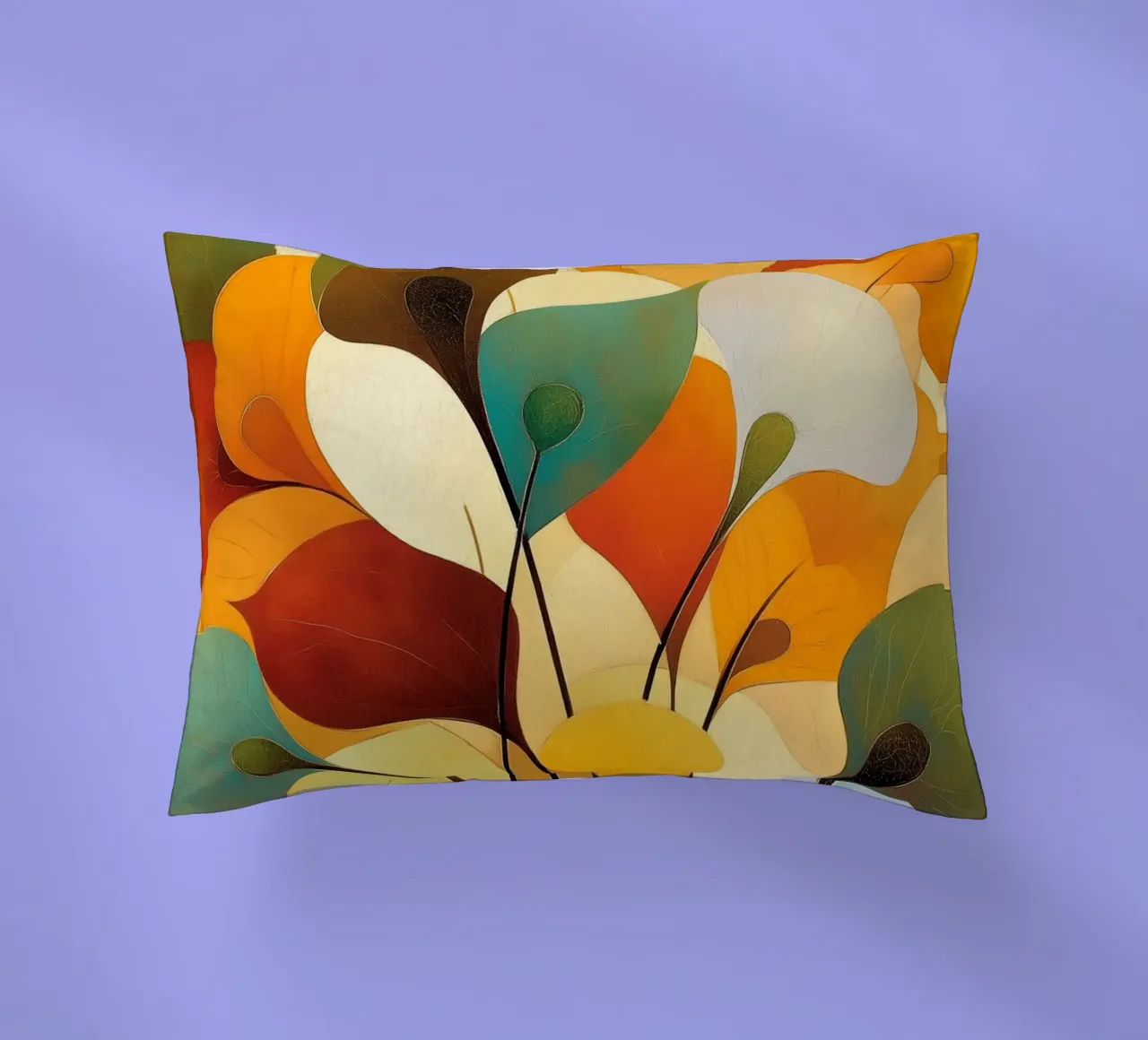 Abstracte bloemen kussen van Imagine