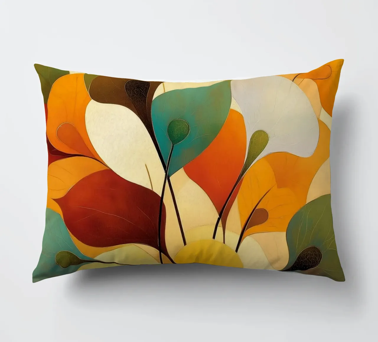 Abstracte bloemen kussen van Imagine
