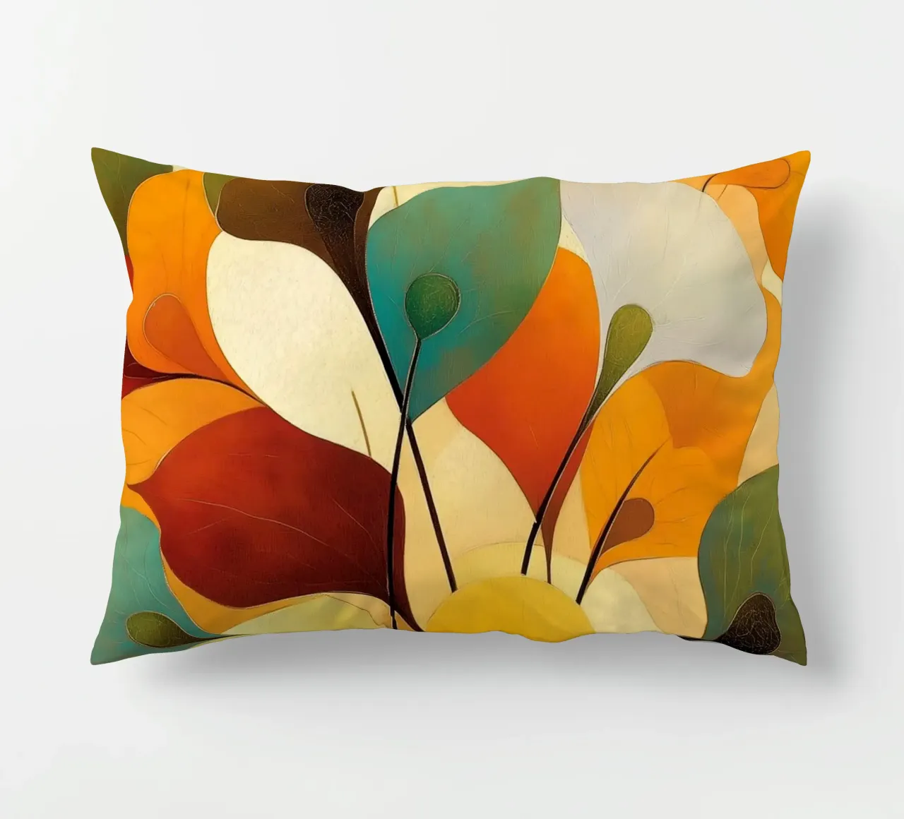 Abstracte bloemen kussen van Imagine