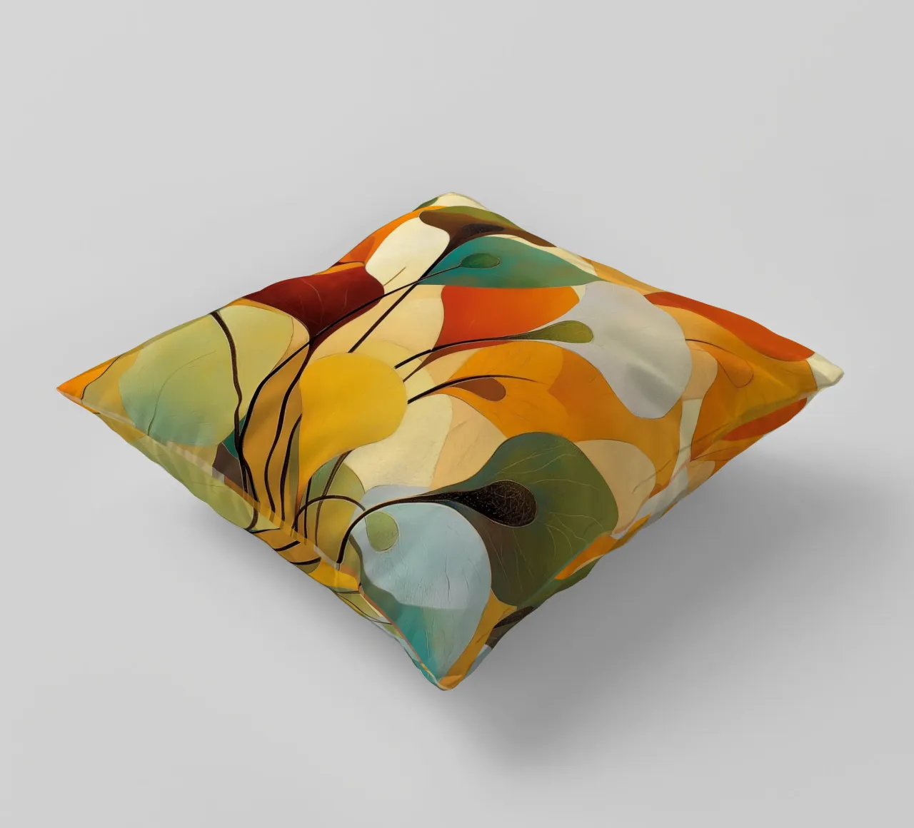 Abstracte bloemen kussen van Imagine