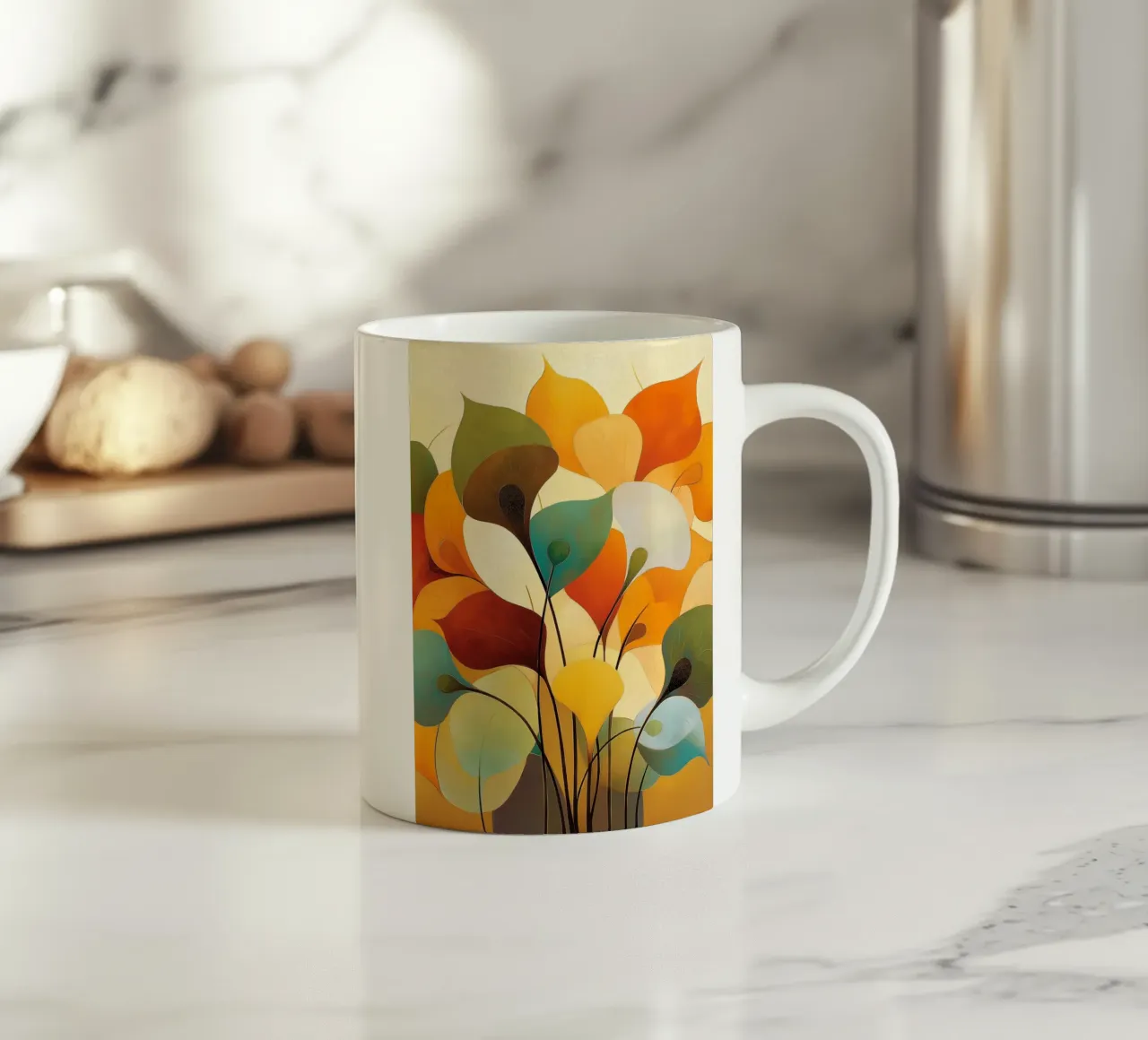 Fiori astratti tazza in ceramica da Imagine
