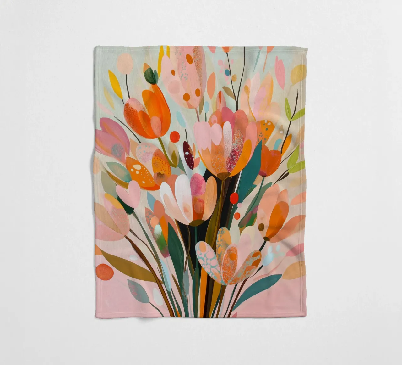 Fiori colorati coperta in pile da Imagine