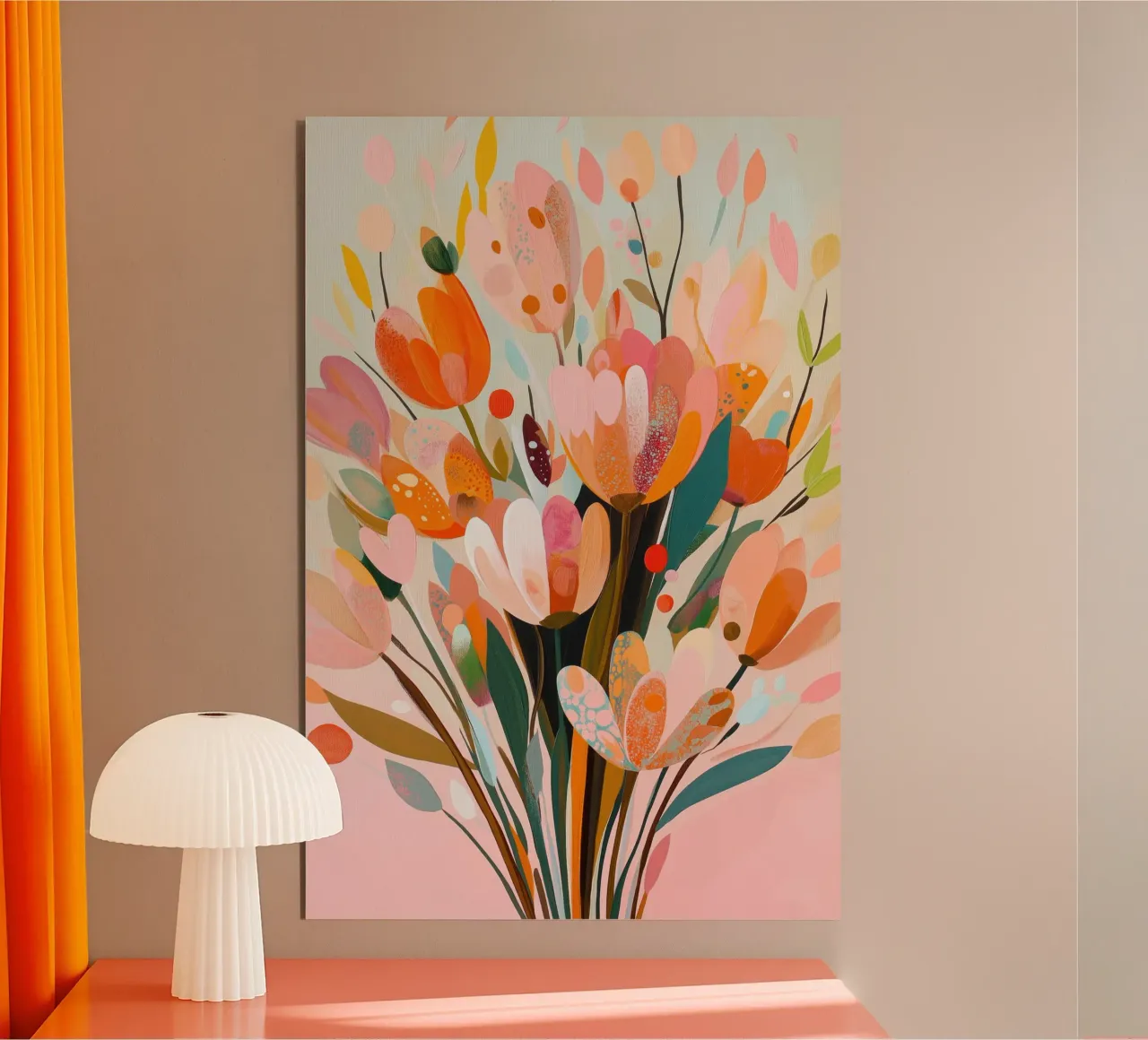 Fiori colorati alluminio dibond da Imagine
