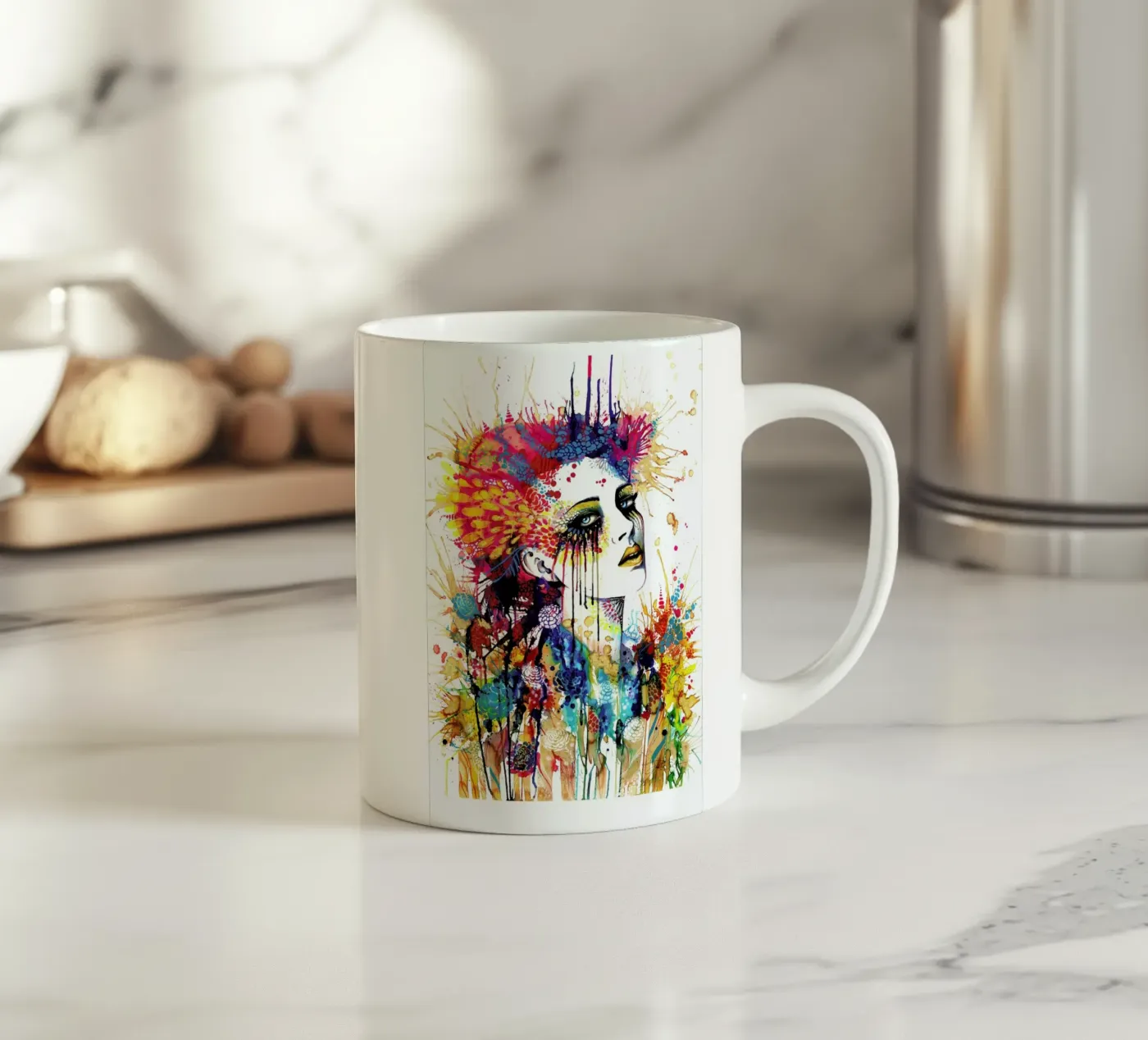 Flora ceramic mug by Pixie Cold