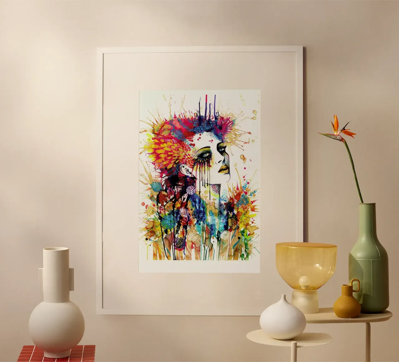 Flora poster con telaio in plastica da Pixie Cold