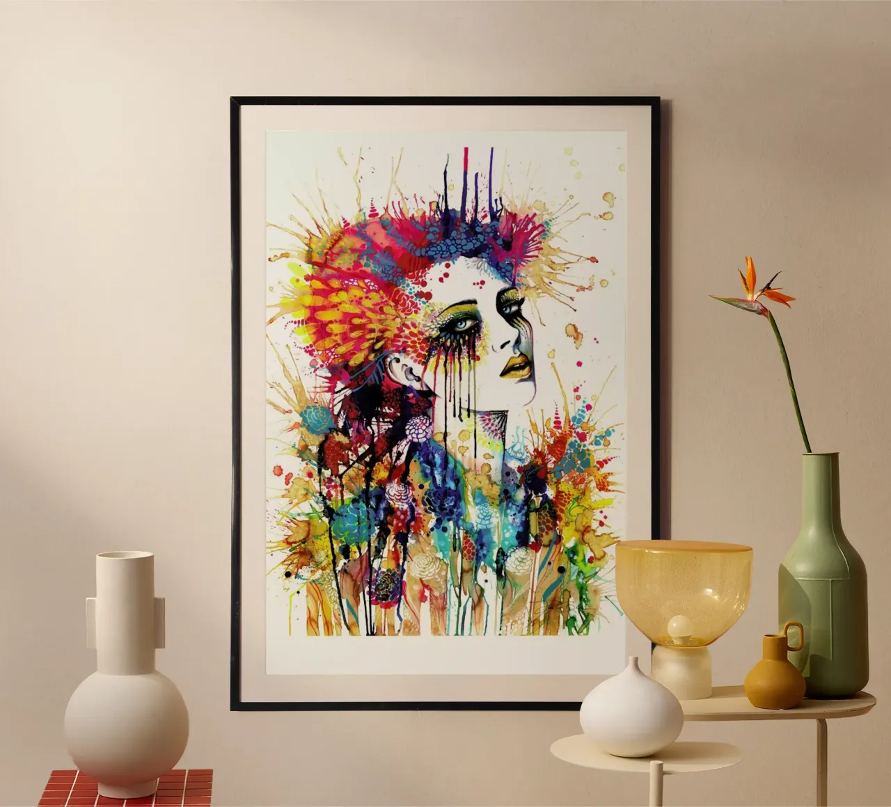 Flora poster con telaio in plastica da Pixie Cold
