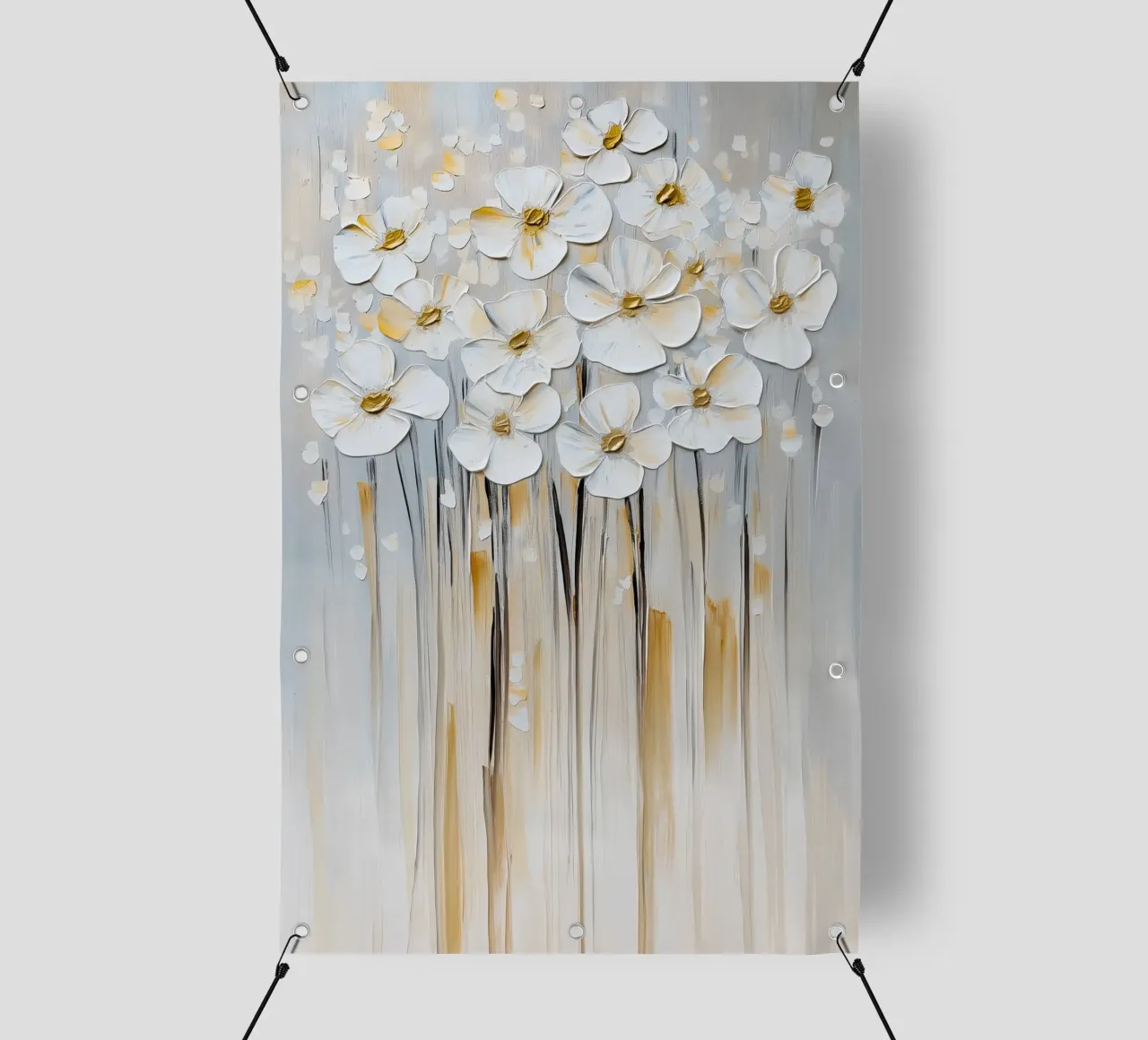 Fiori bianchi telo in pvc da Imagine