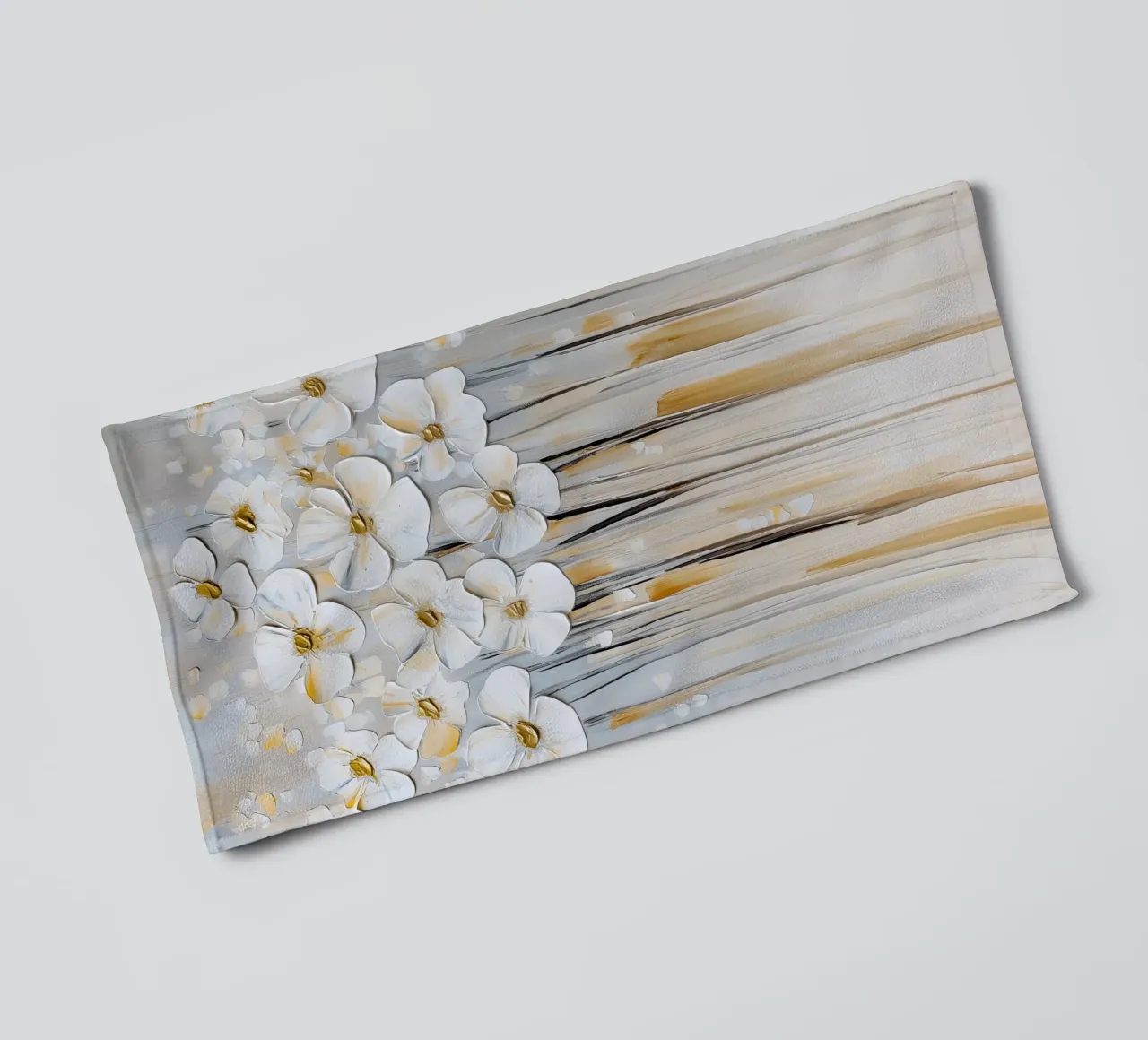 Fiori bianchi asciugamano da bagno da Imagine