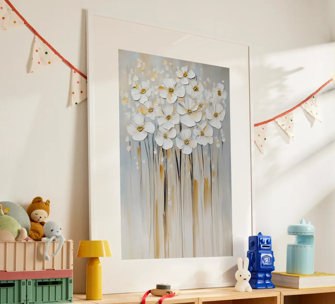 Fiori bianchi carta hahnemühle da Imagine