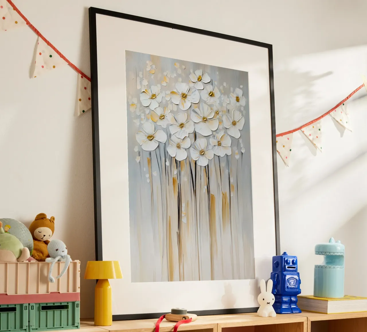 Fiori bianchi carta hahnemühle da Imagine
