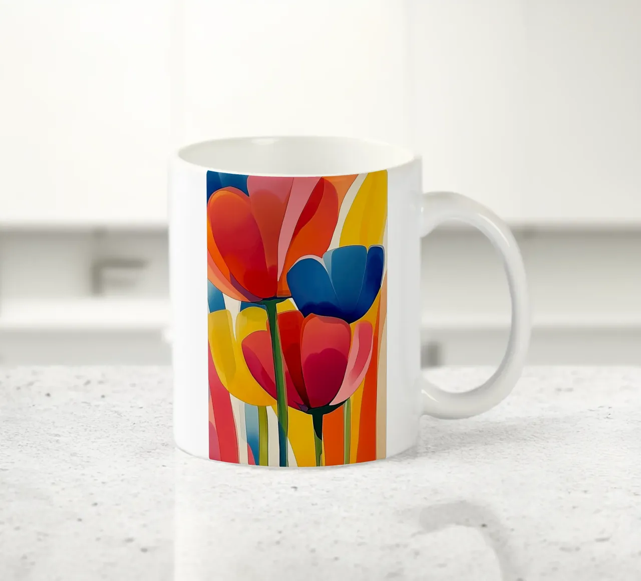 Tulipani colorati tazza in ceramica da Imagine