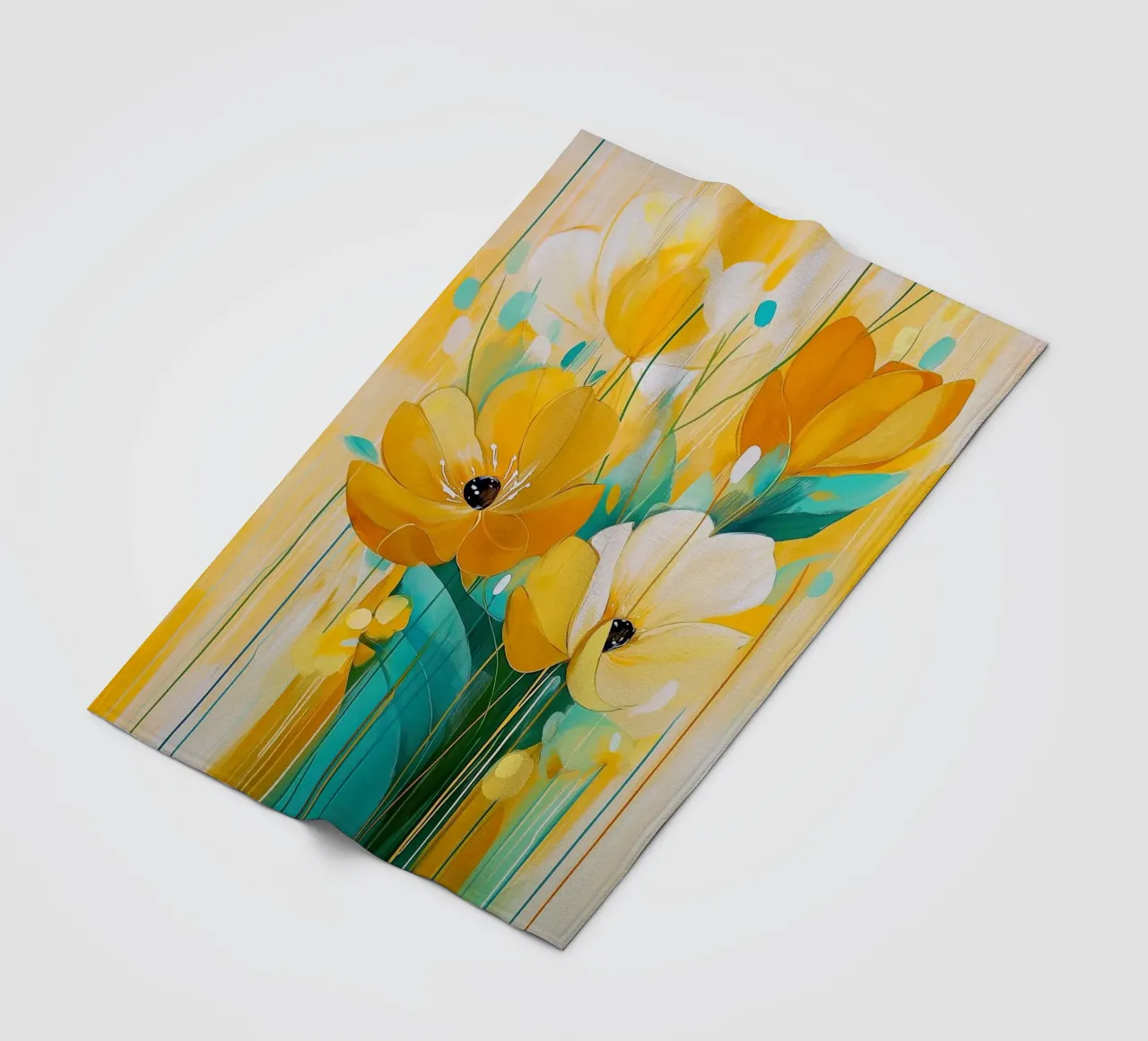 Fiori astratti coperta in pile da Imagine