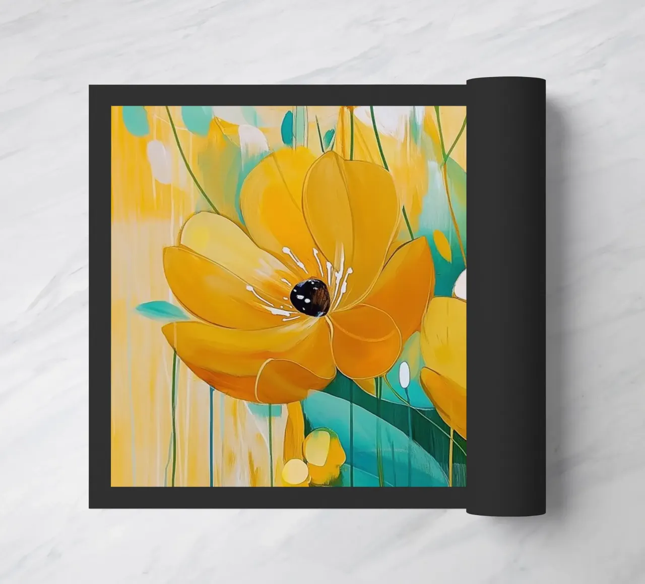 Fiori astratti zerbino da Imagine