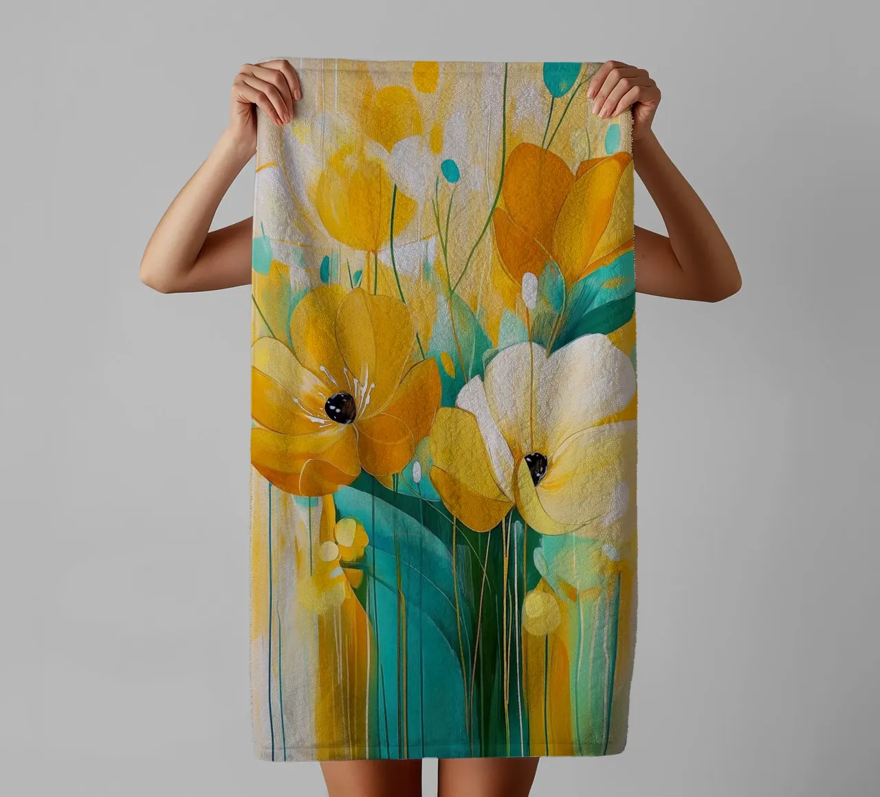 Fiori astratti asciugamano da bagno da Imagine