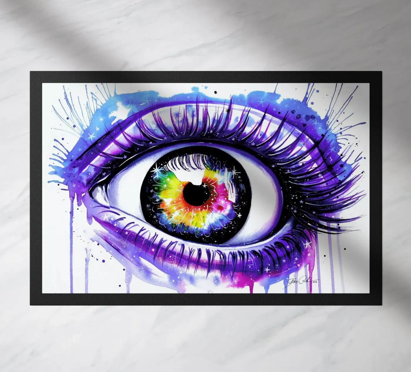 Galaxy Eye Fußmatte von Pixie Cold