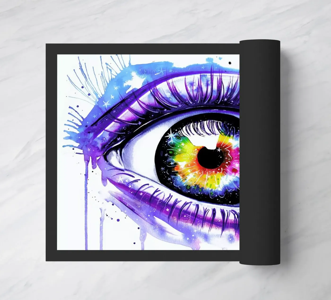 Galaxy Eye Fußmatte von Pixie Cold