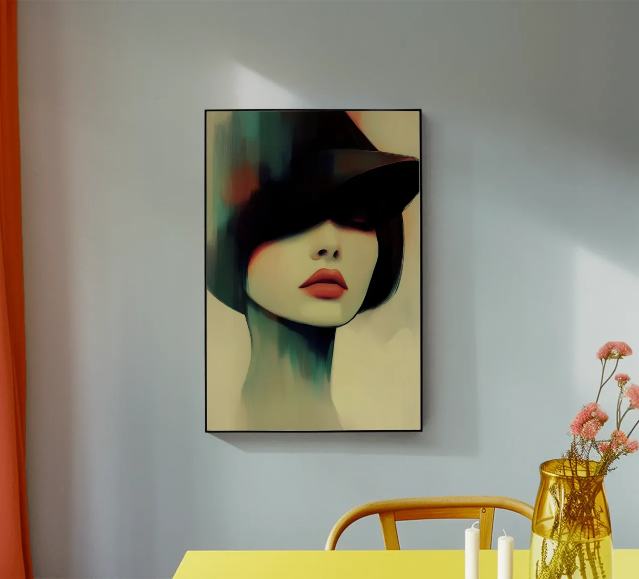 Donna con cappello plexiglass da Imagine