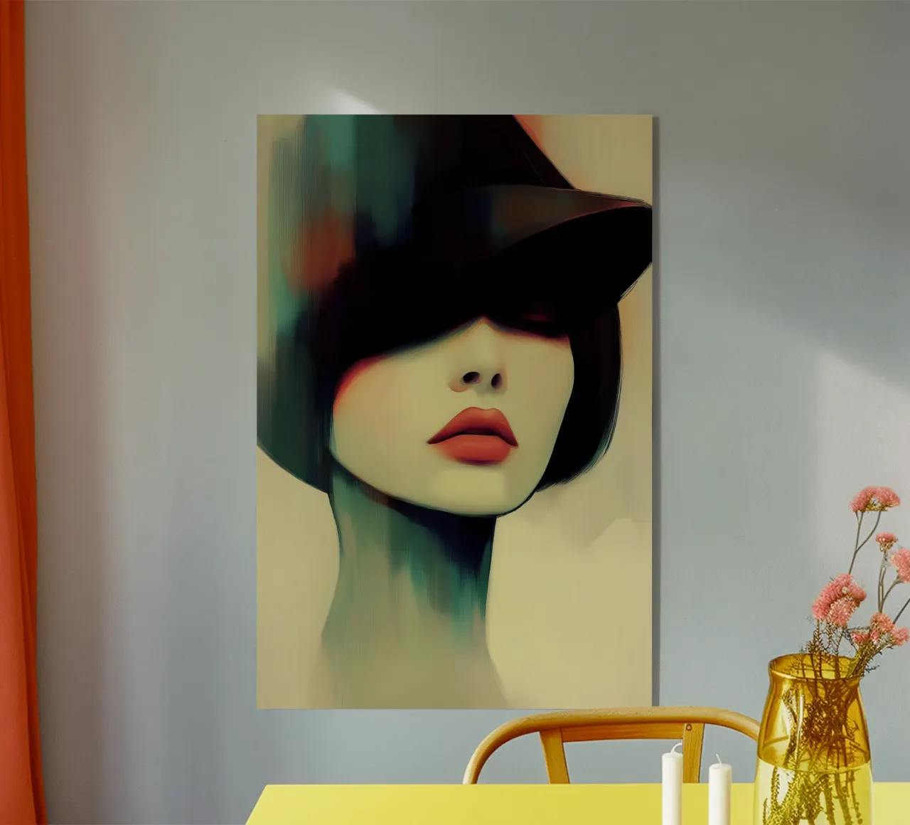 Donna con cappello plexiglass da Imagine