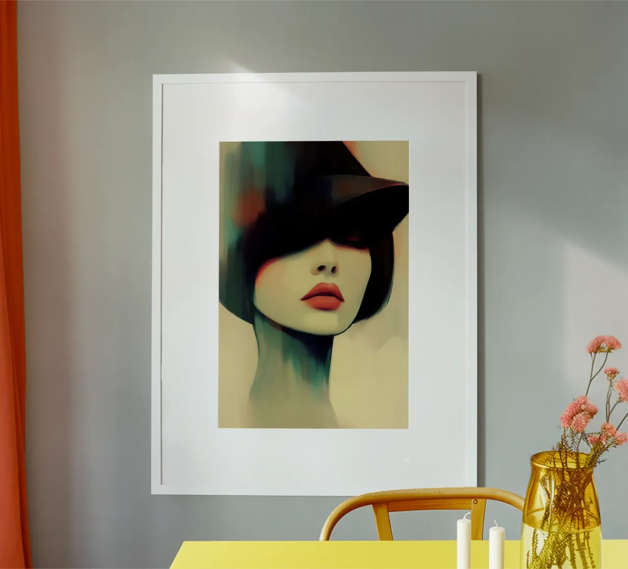 Donna con cappello poster da Imagine