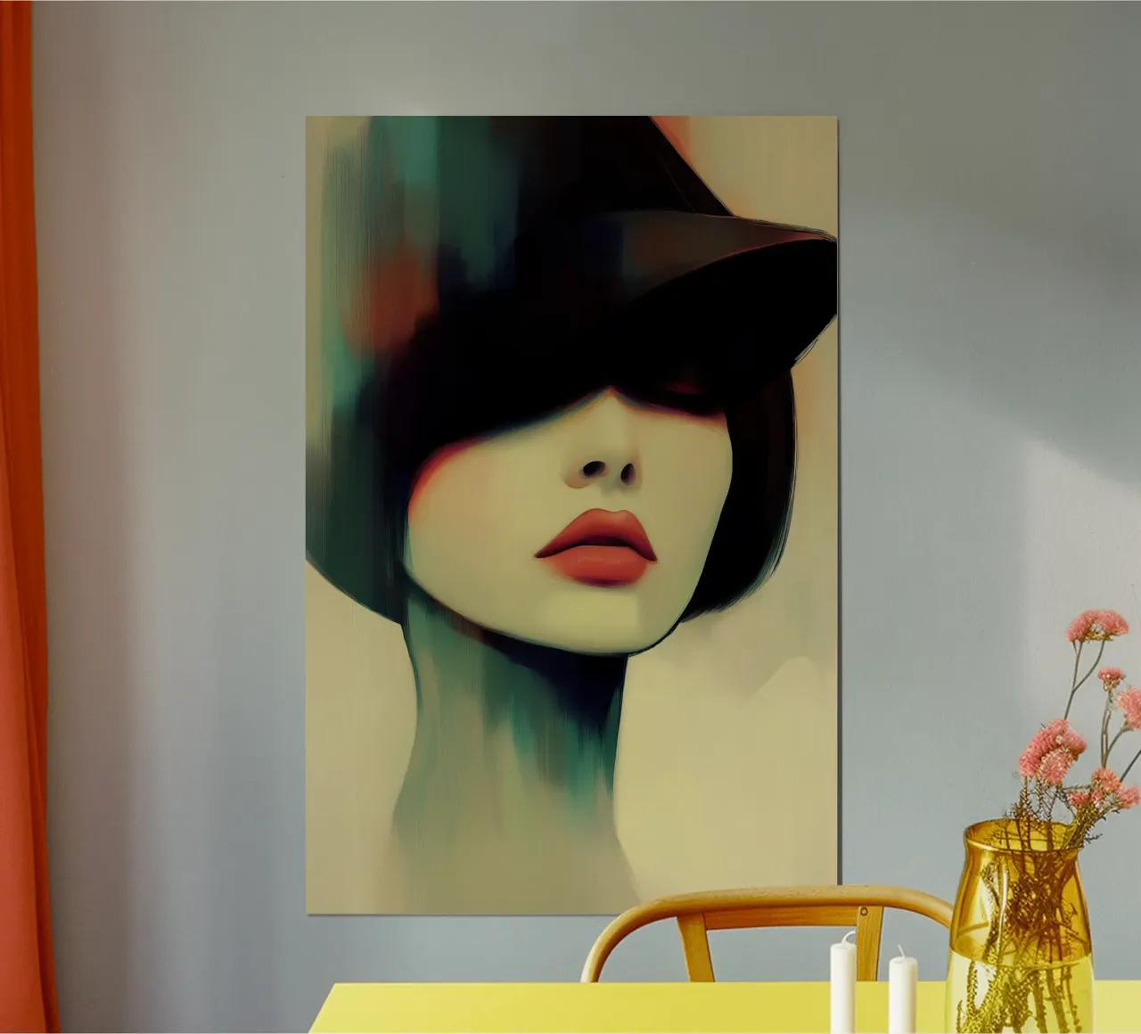 Donna con cappello poster da Imagine