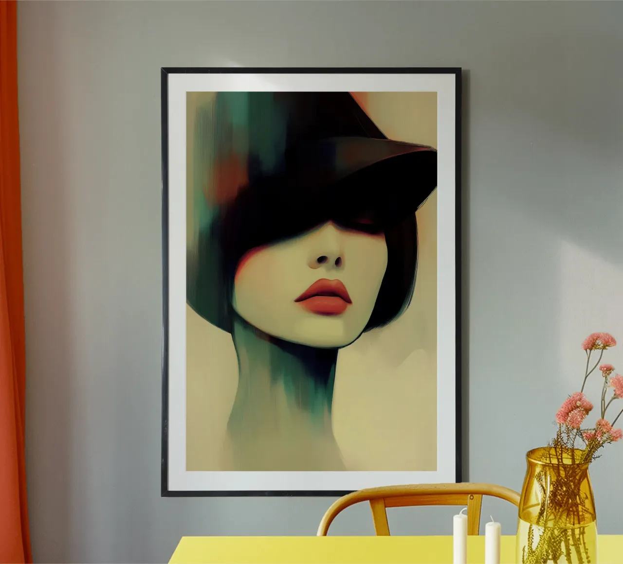 Donna con cappello poster da Imagine