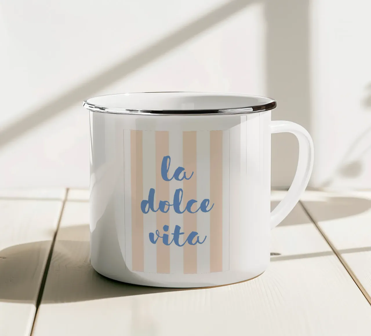 La Dolce Vita Print, Italian Quote Typography tazza in smalto da pdigitalprints
