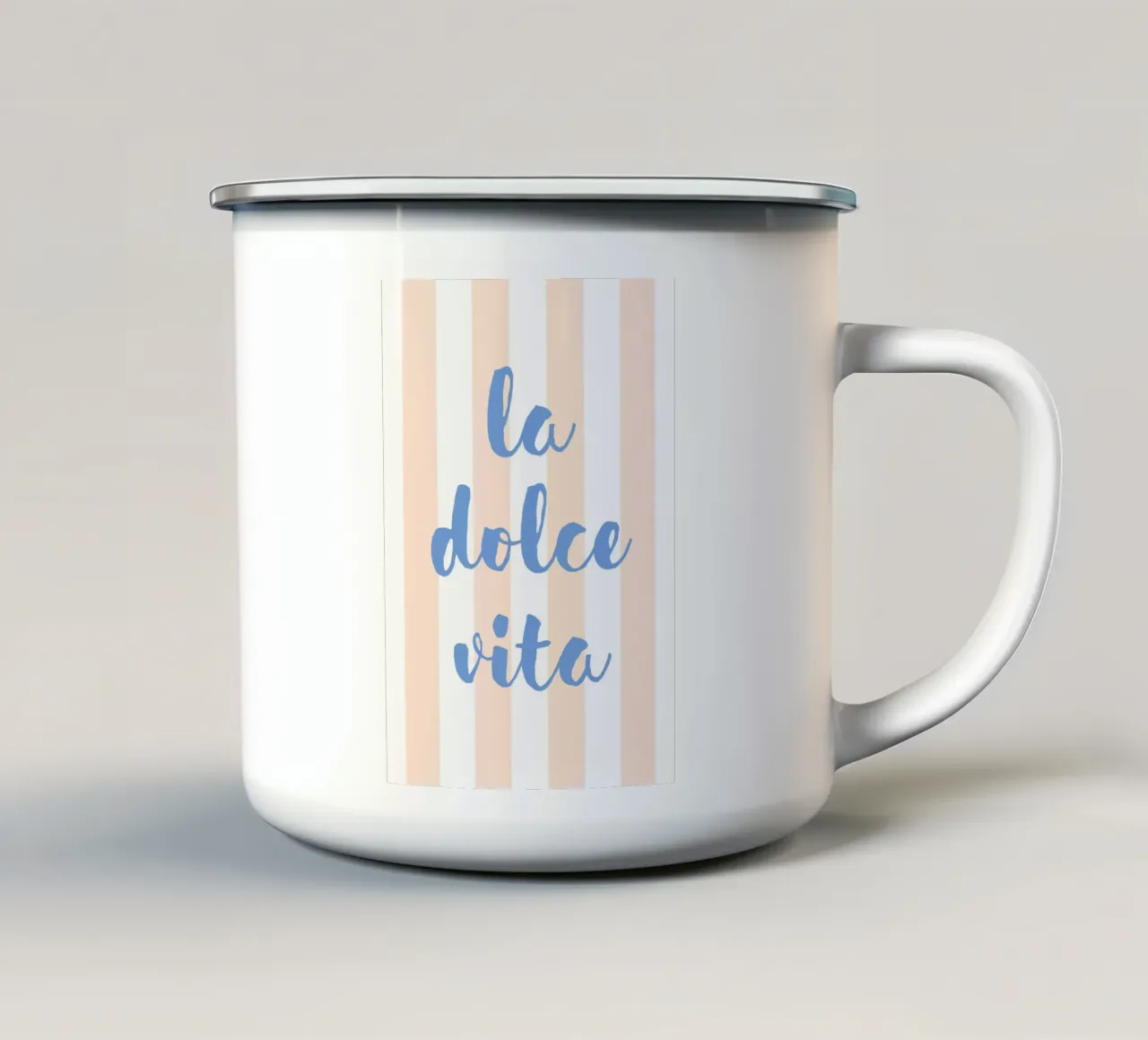 La Dolce Vita Print, Italian Quote Typography tazza in smalto da pdigitalprints