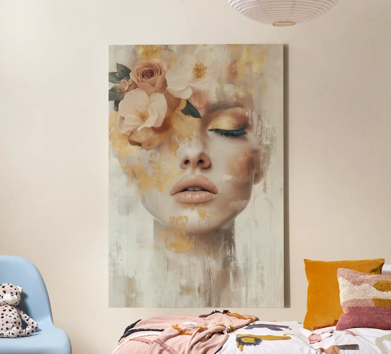 Porträt einer Frau Leinwand mit Schattenfugenrahmen von Imagine