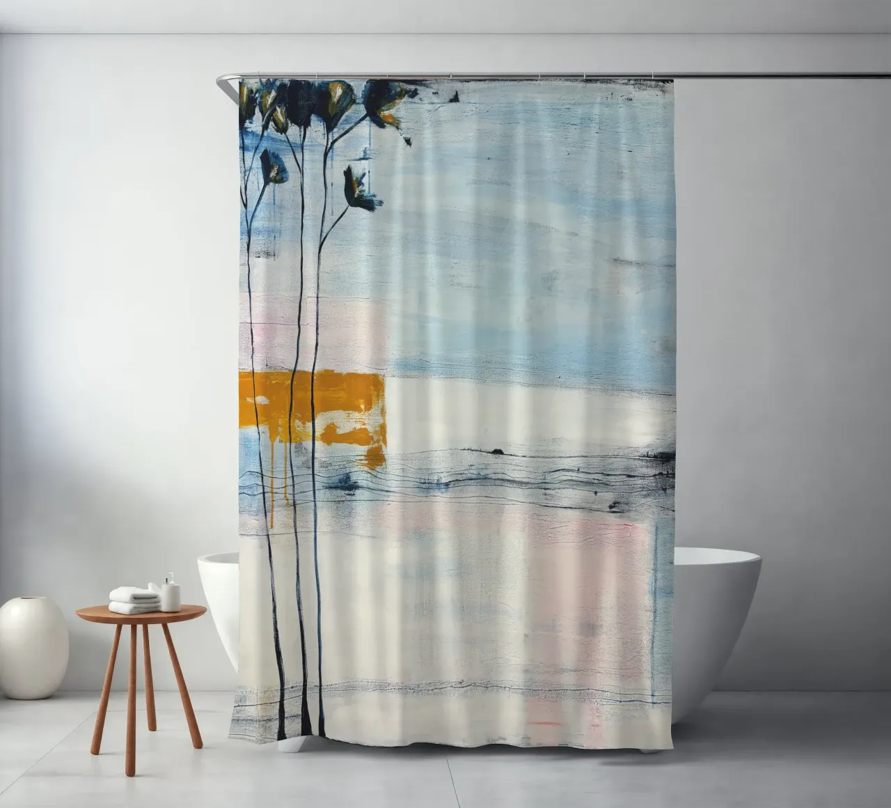 Mindful morning - a new beginning shower curtain by MissVeroonica