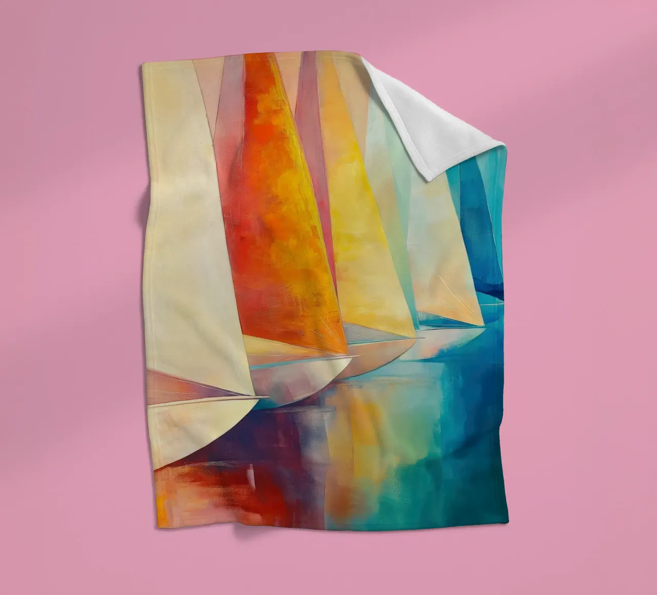 Abstracts zeilboten fleece blanket by Imagine