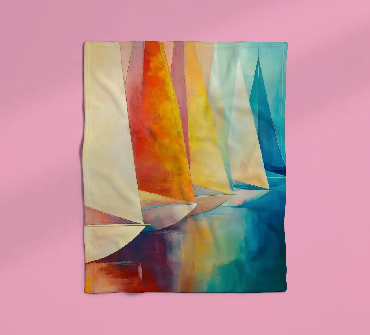 Abstracts zeilboten fleece blanket by Imagine