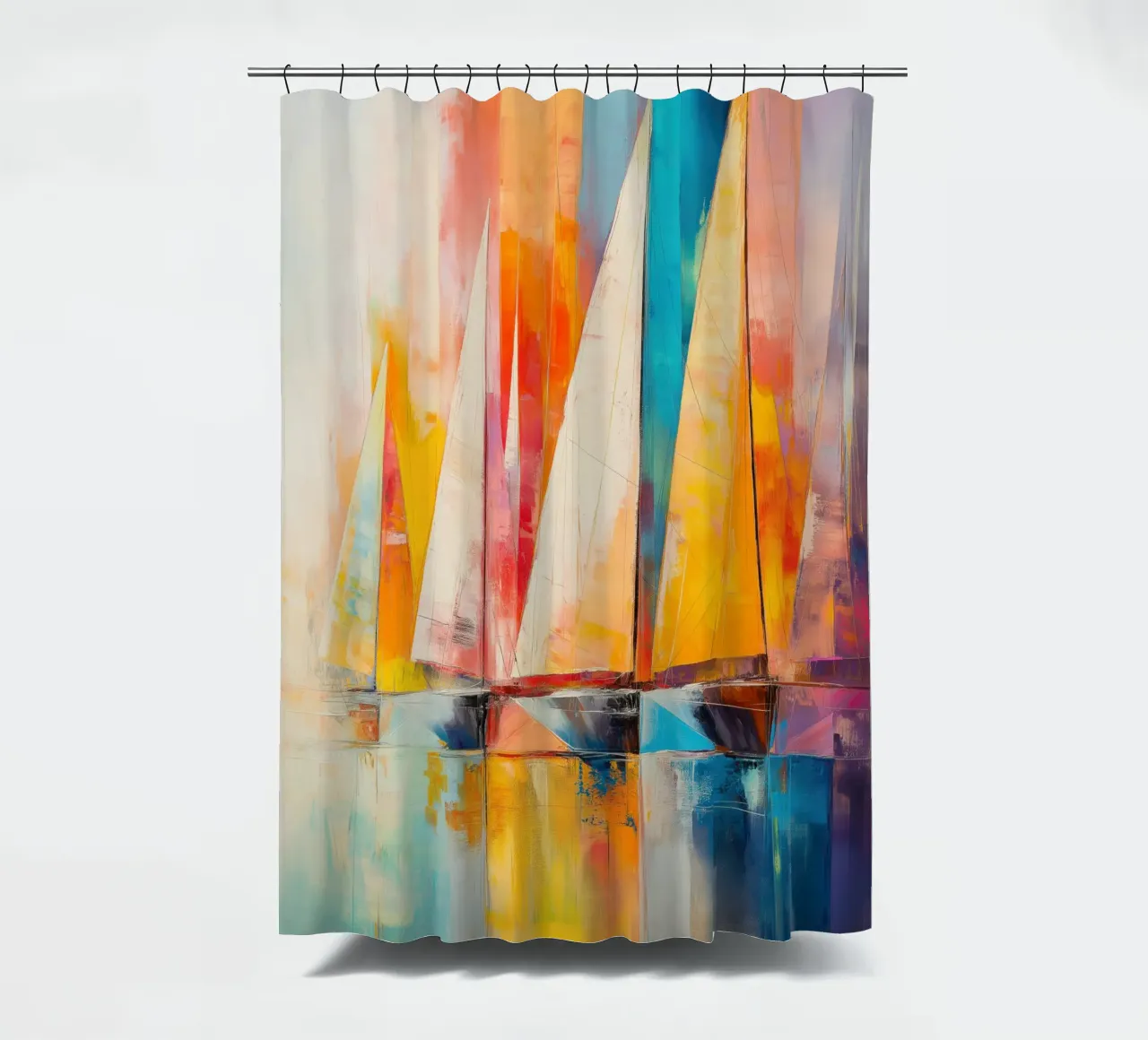 Abstracte zeilboten Duschvorhang von Imagine