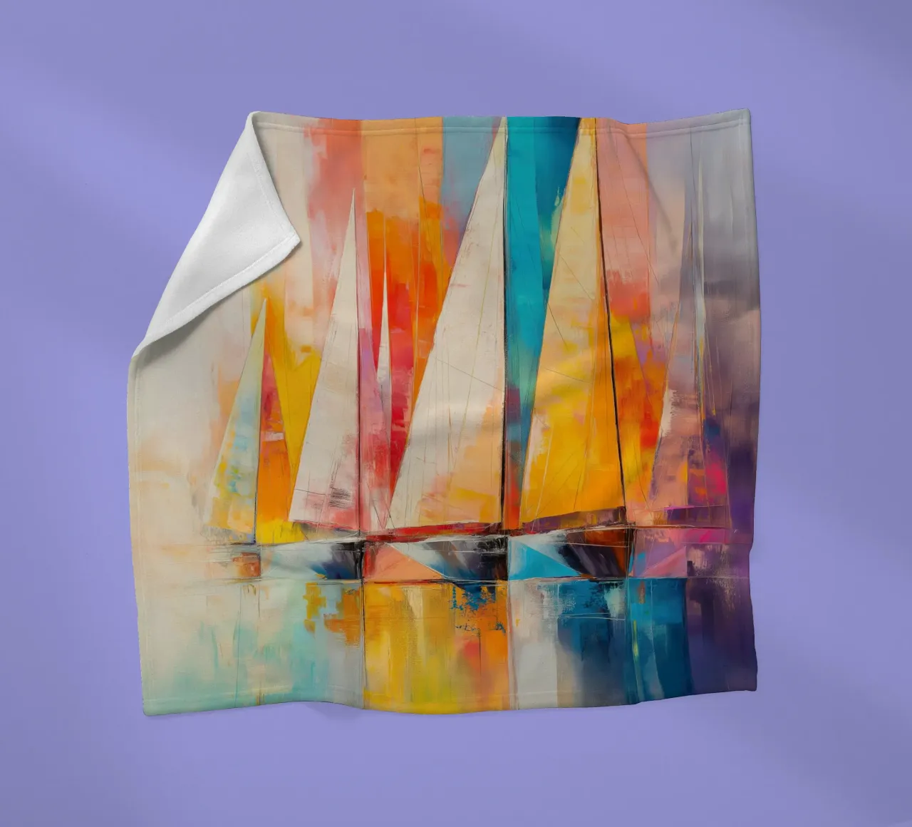 Abstracts zeilboten fleece blanket by Imagine