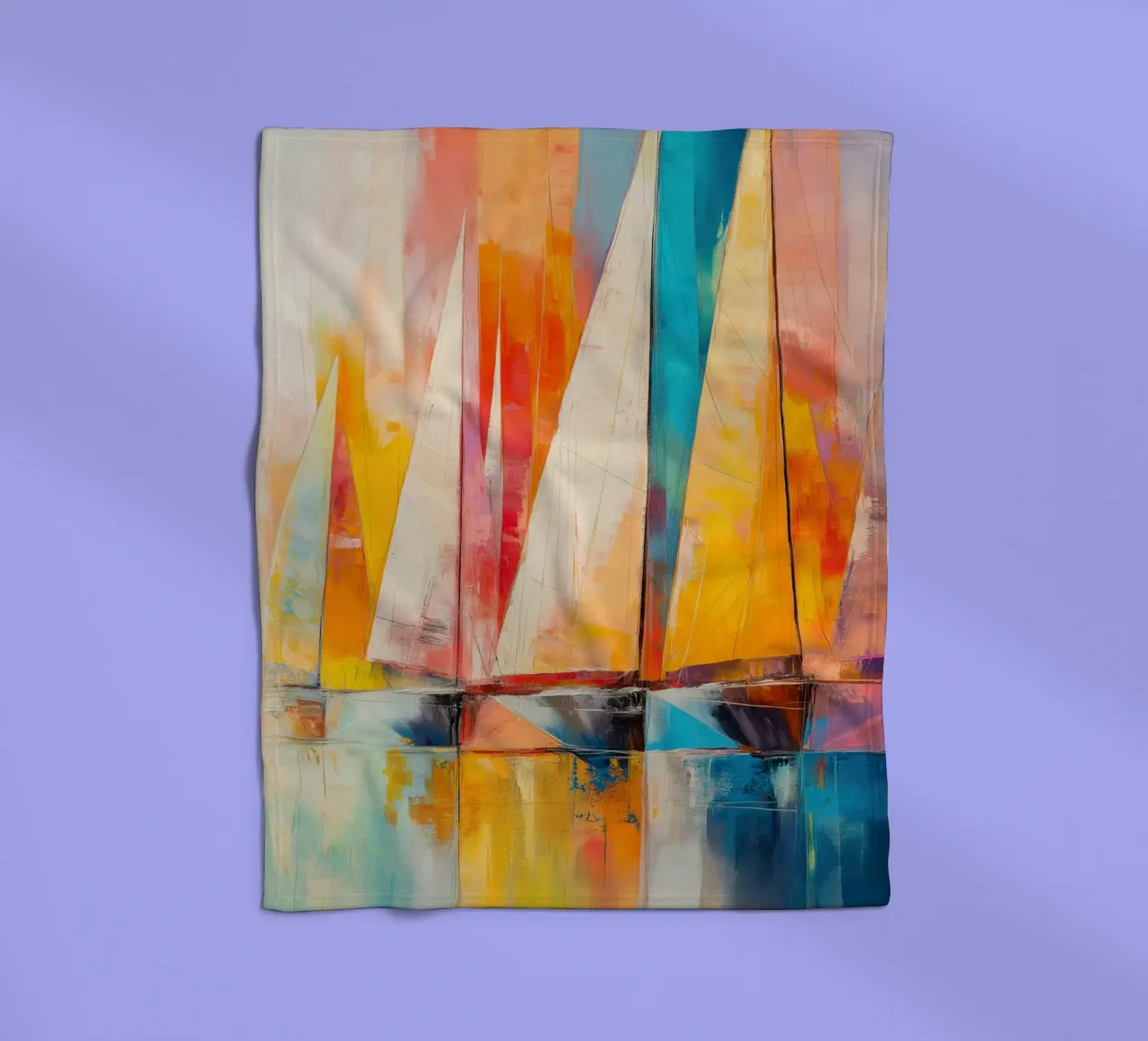 Abstracts zeilboten fleece blanket by Imagine