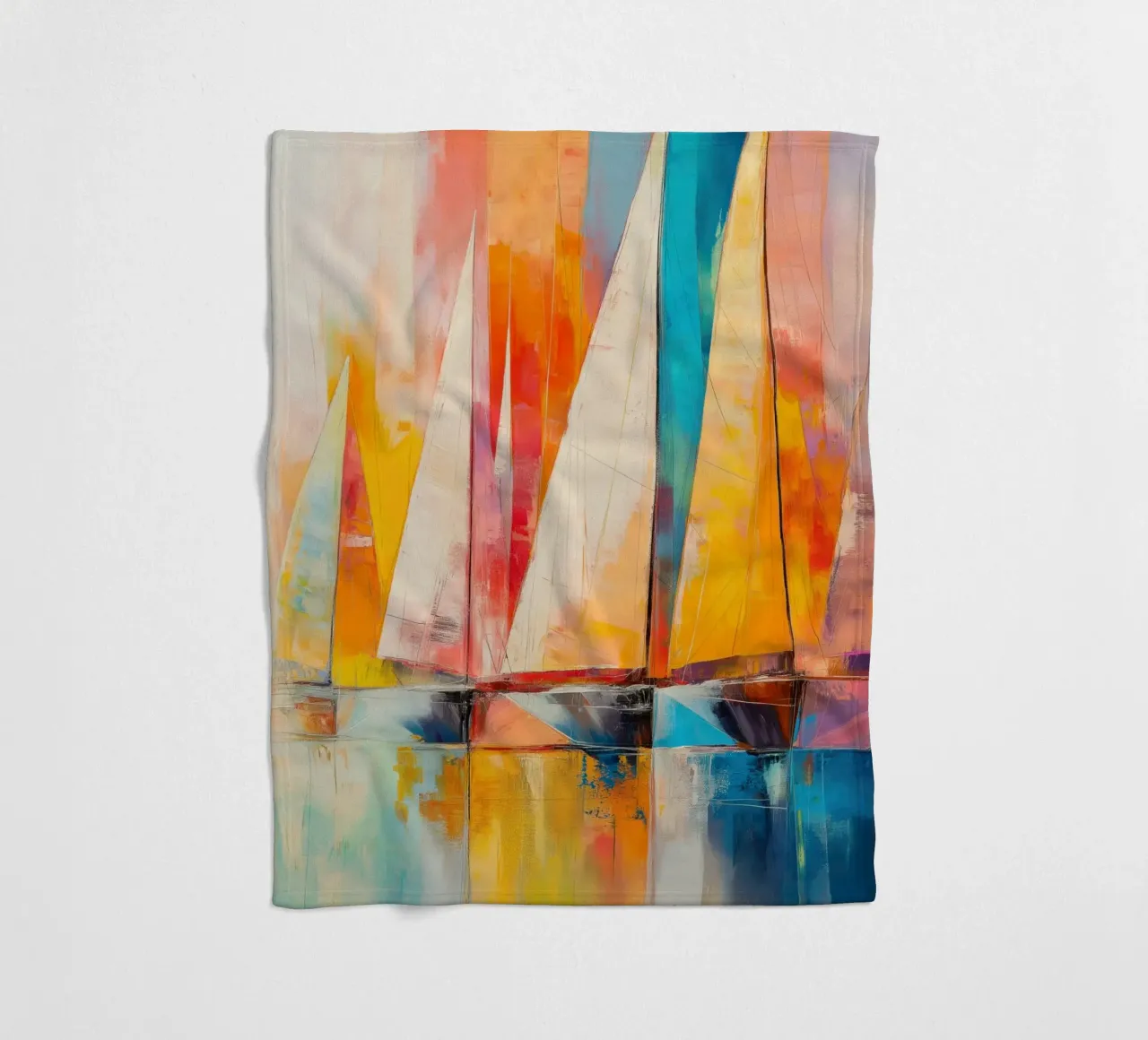 Abstracts zeilboten fleece blanket by Imagine