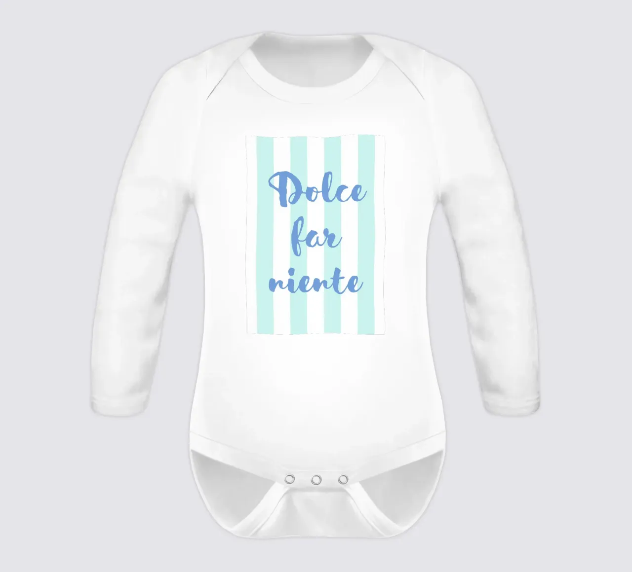 Dolce far Niente Druck, Italienisches Zitat Druck, Trendiger Druck Langarm Babybody von pdigitalprints