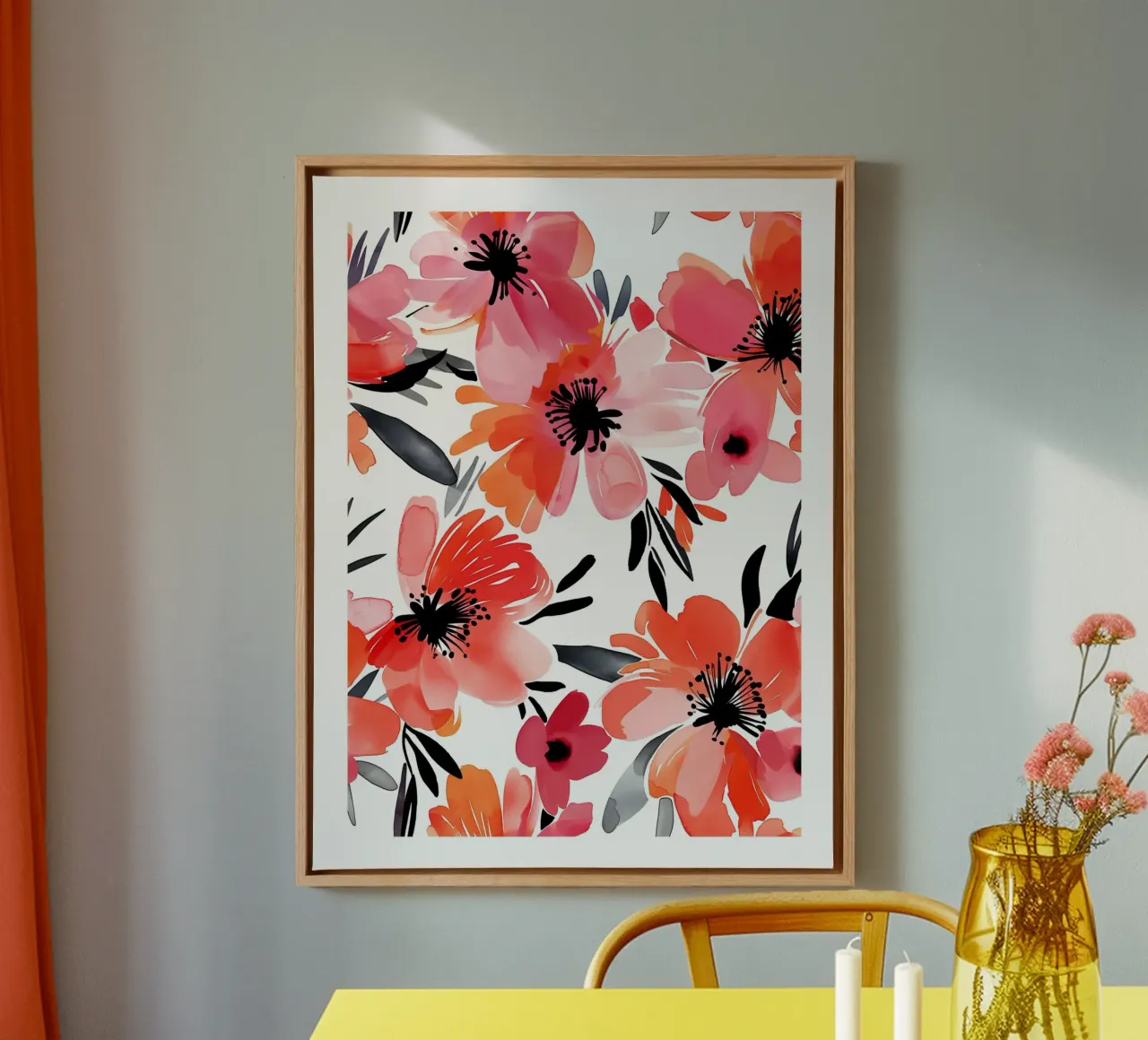 Fleurs Vibrantes toile de DWA