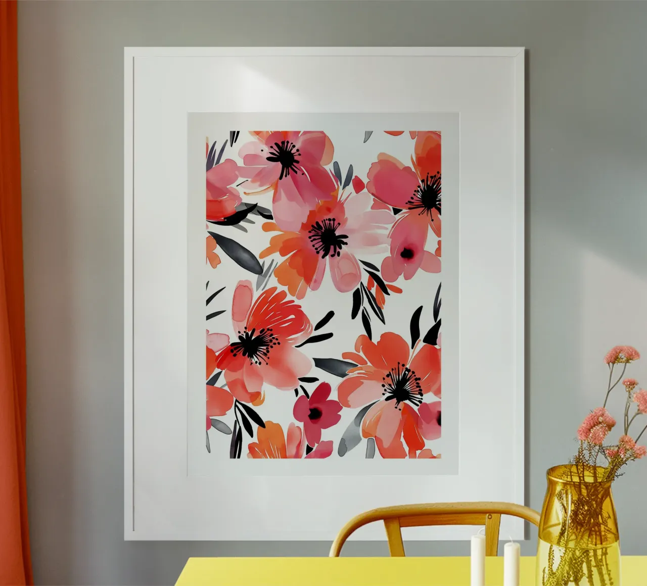Fiori vibranti poster con telaio in alluminio da DWA