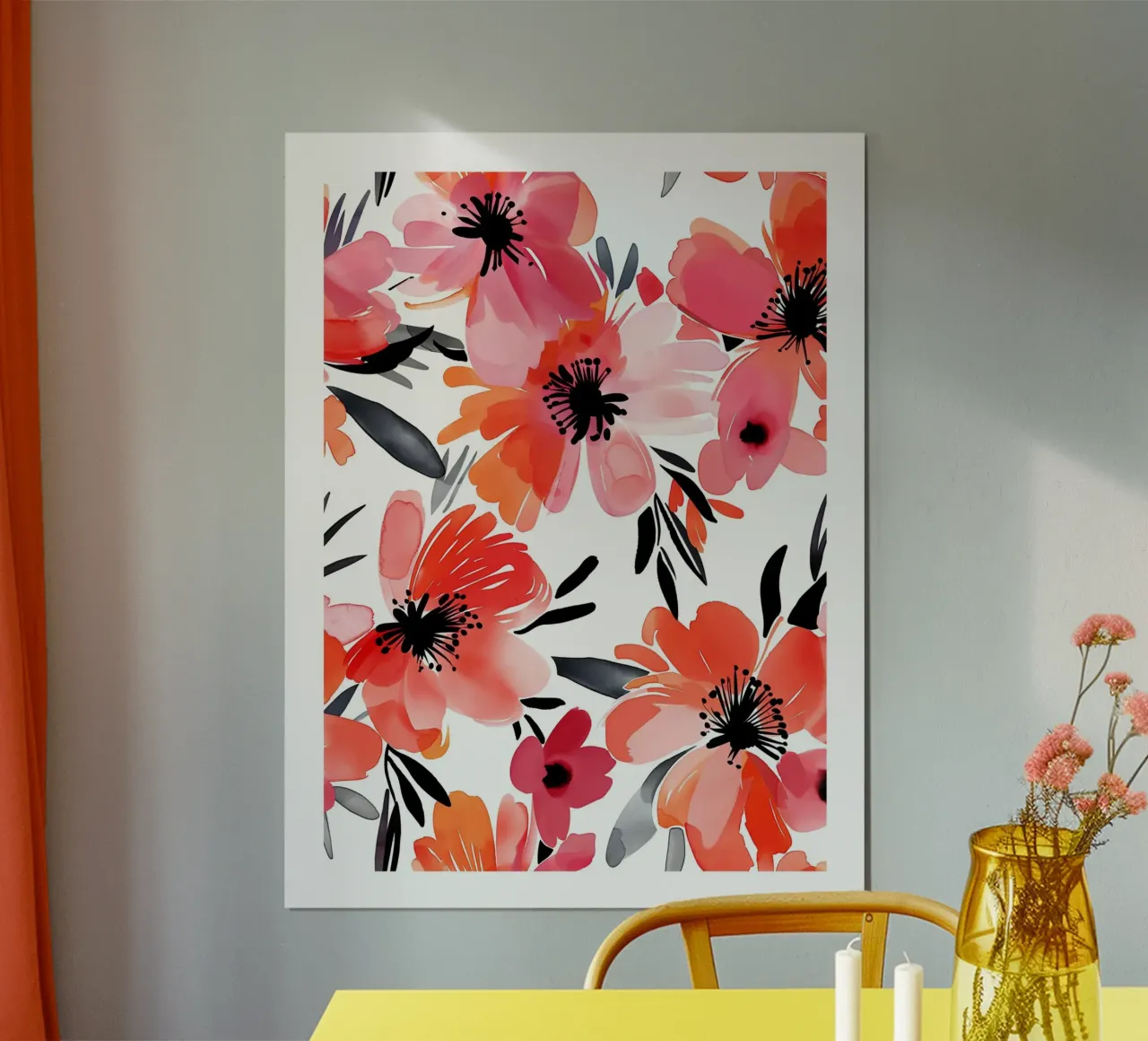 Fiori vibranti poster con telaio in alluminio da DWA